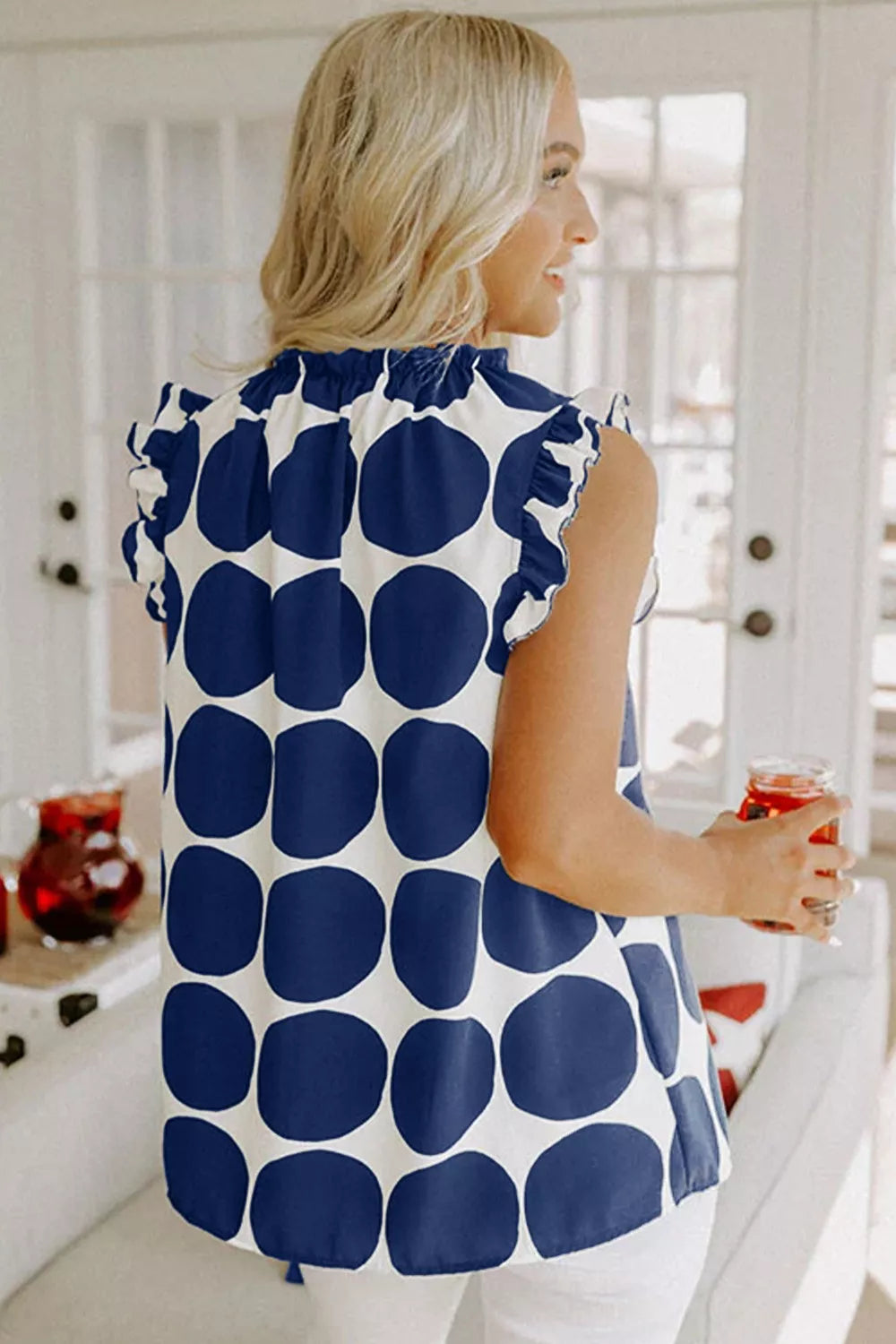 Polka Dot Ruffled Cami Secondary image