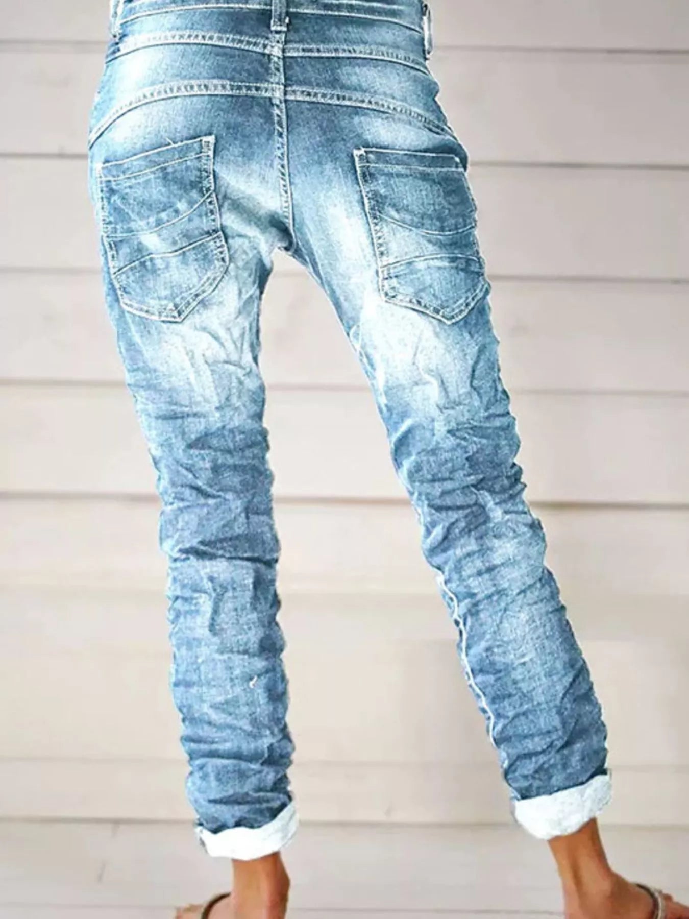 Full Size Washed Button-Fly Jeans Plus Size Secondary image