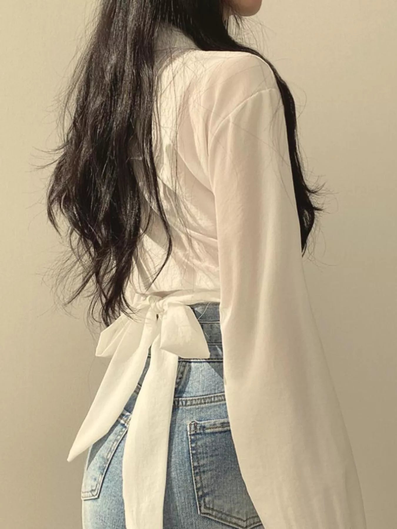 Twisted Front Long Sleeve Shirt Secondary image