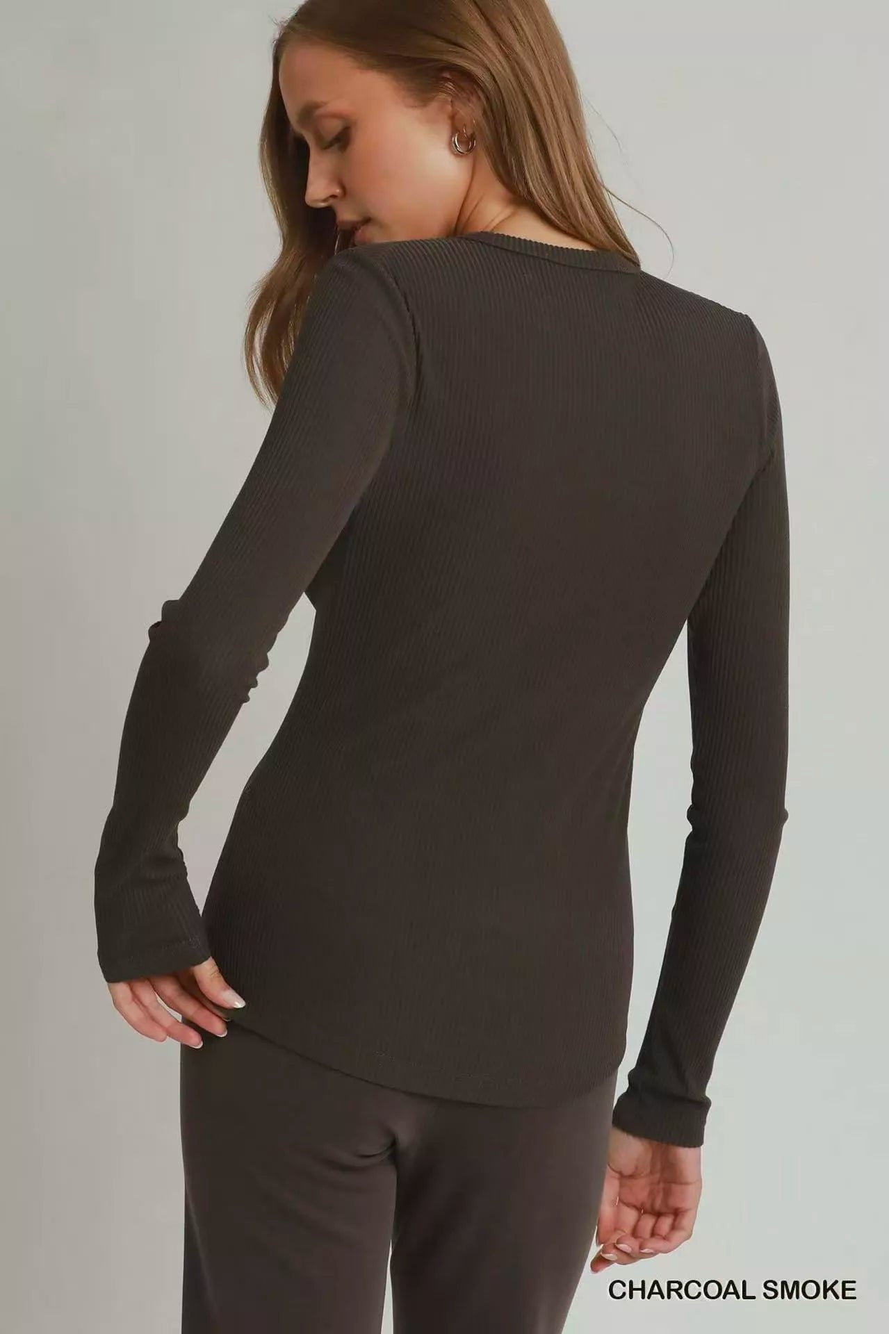 Umgee Brushed Rib Long Sleeve Top Secondary image