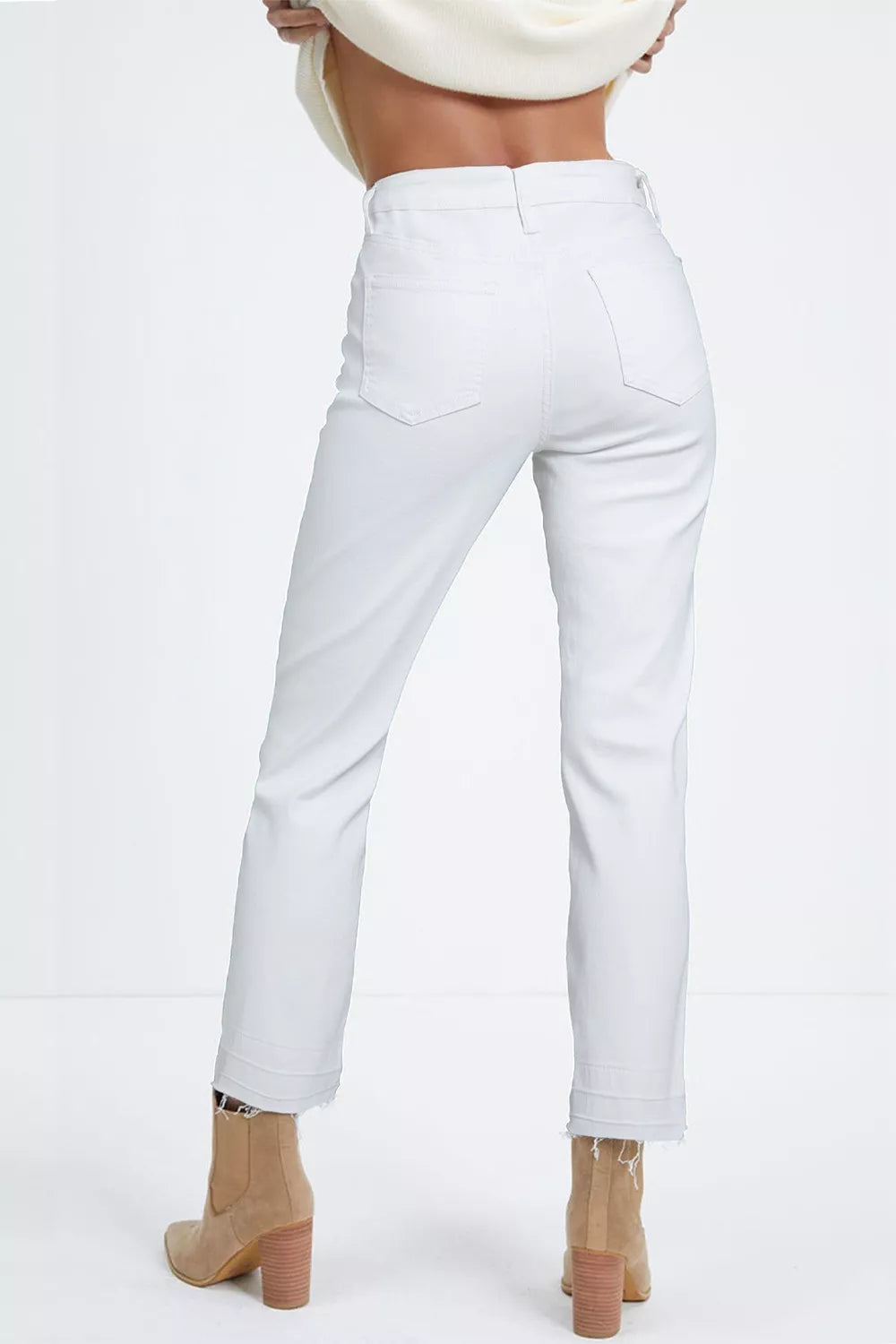 High-Waisted Straight Leg Jeans Secondary image
