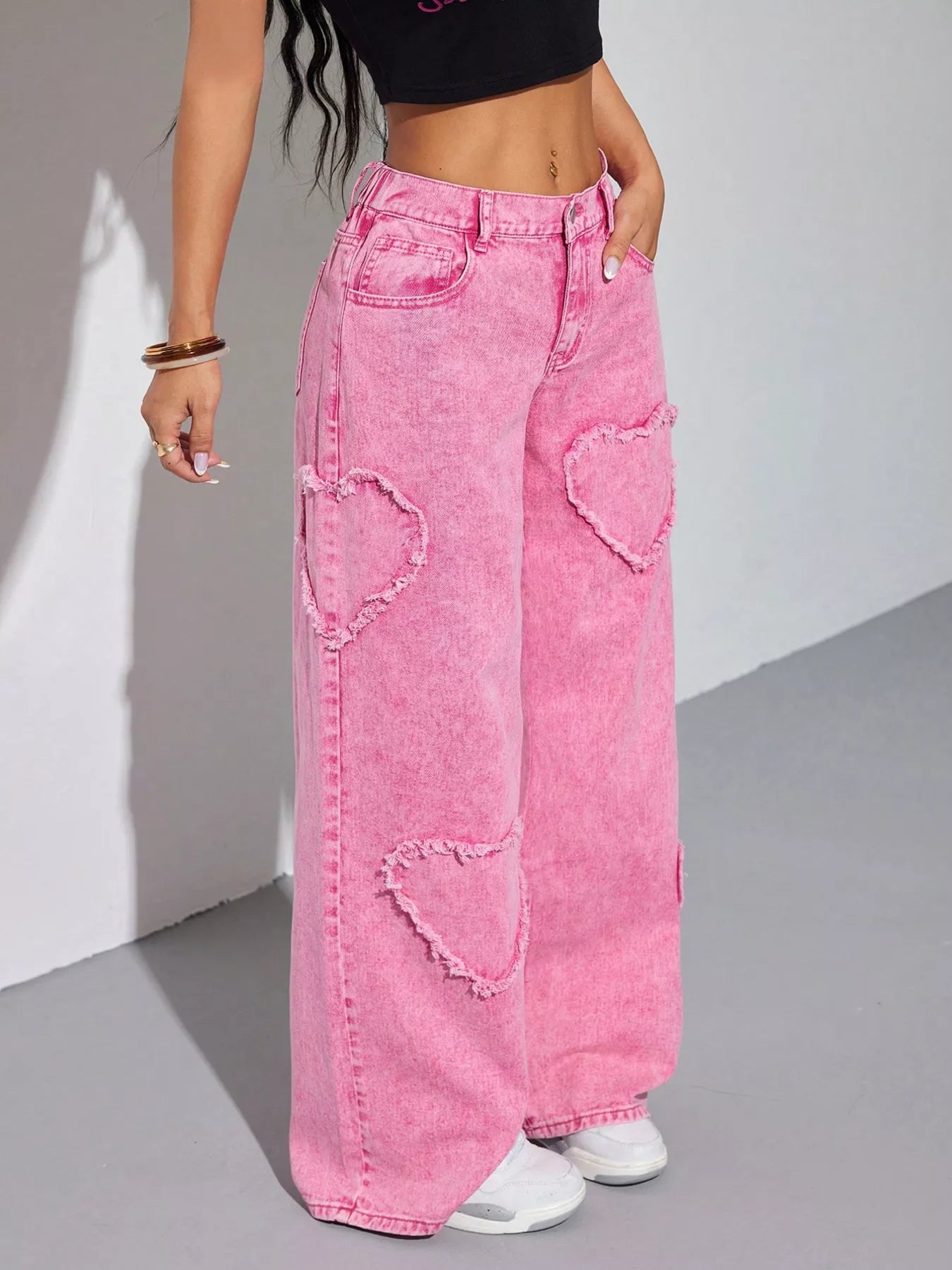 Heart Wide Leg Jeans Secondary image