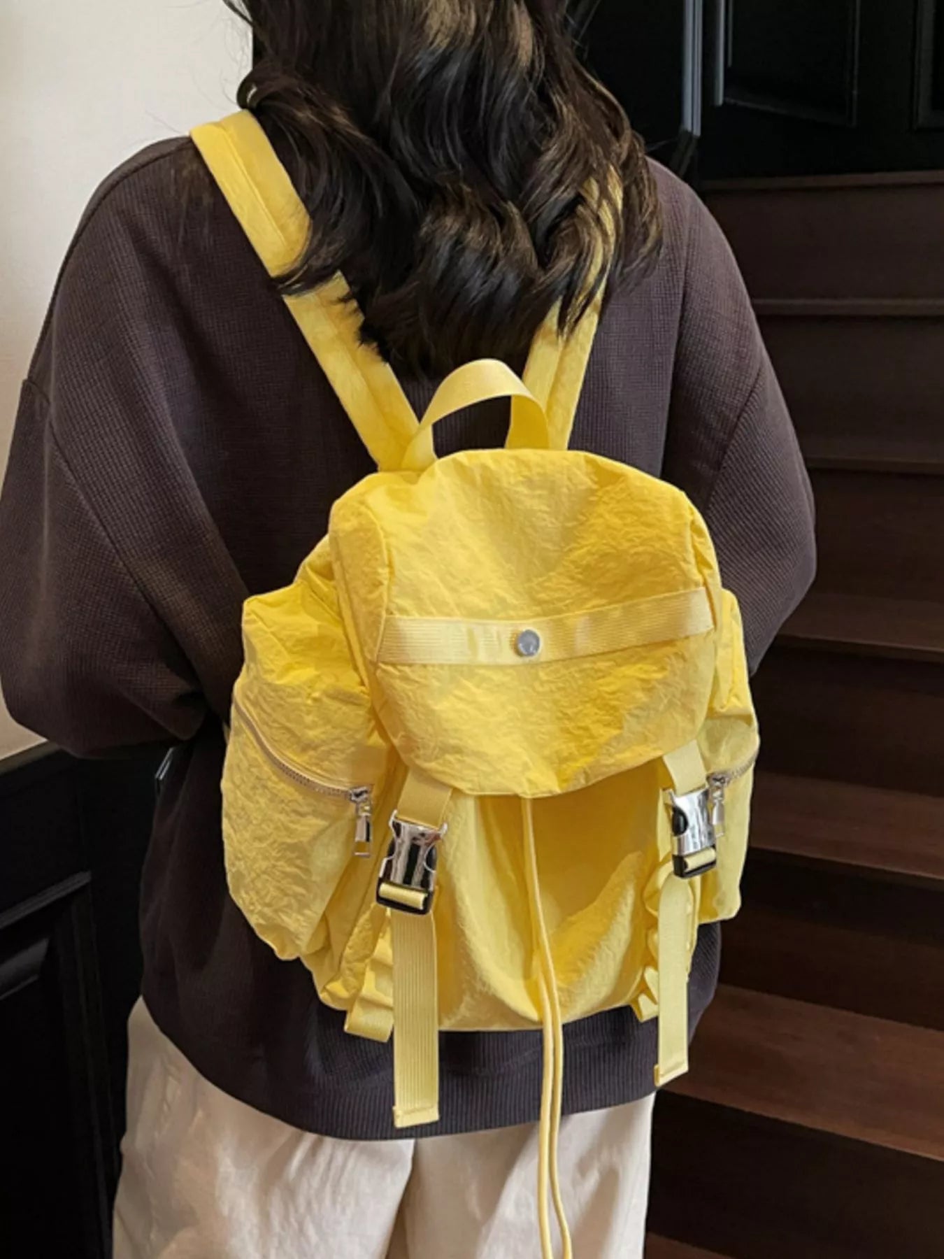 Lightweight Drawstring Casual Backpack Bag Secondary image