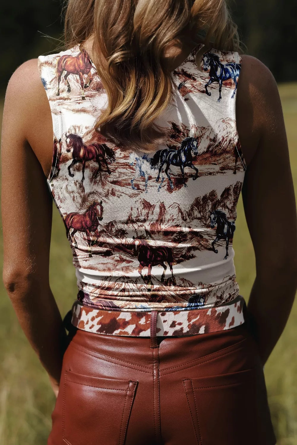 Horse Hat Western Slim Tank Top Secondary image