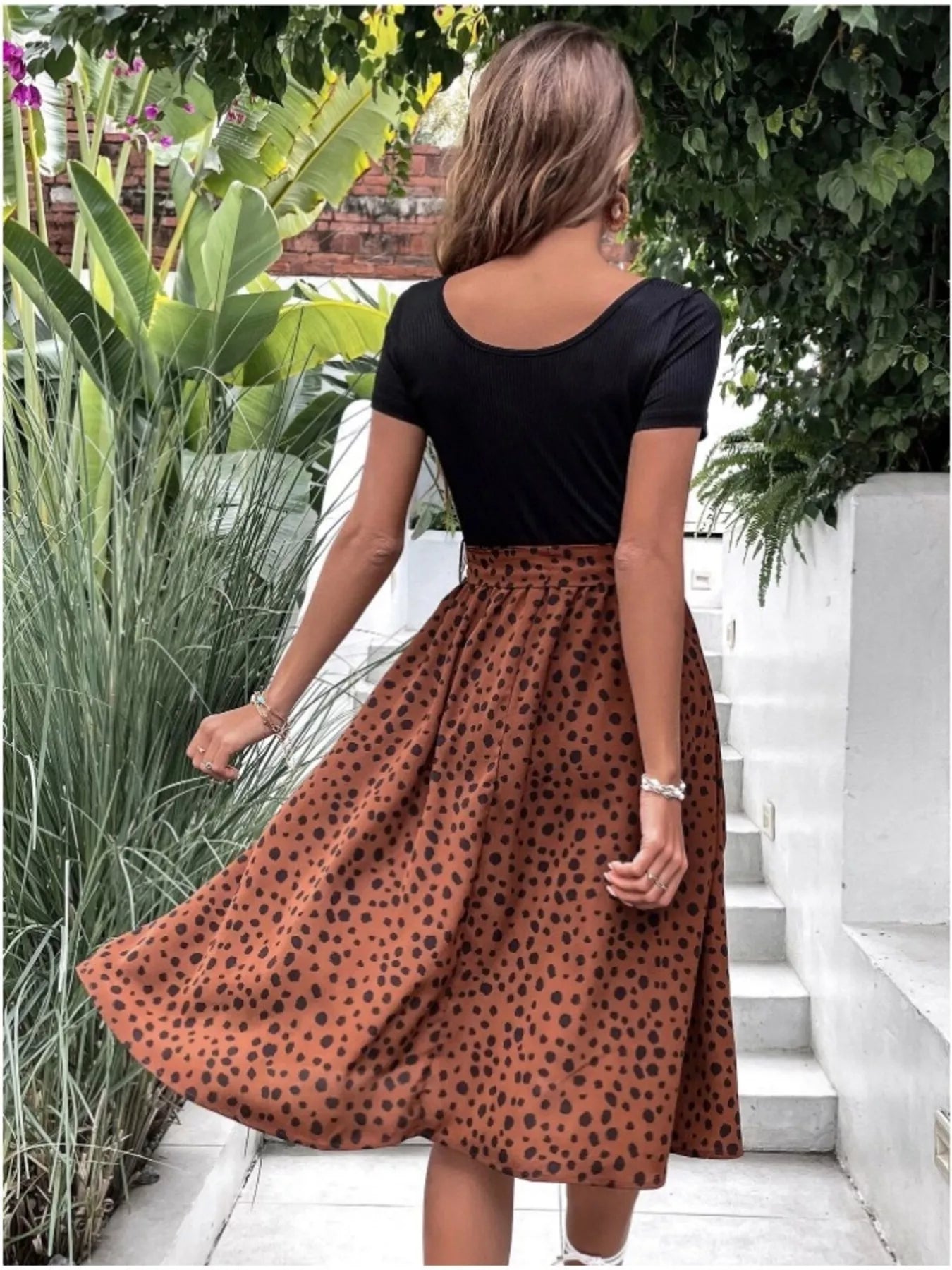 Leopard Print Tie-Waist Dress Secondary image