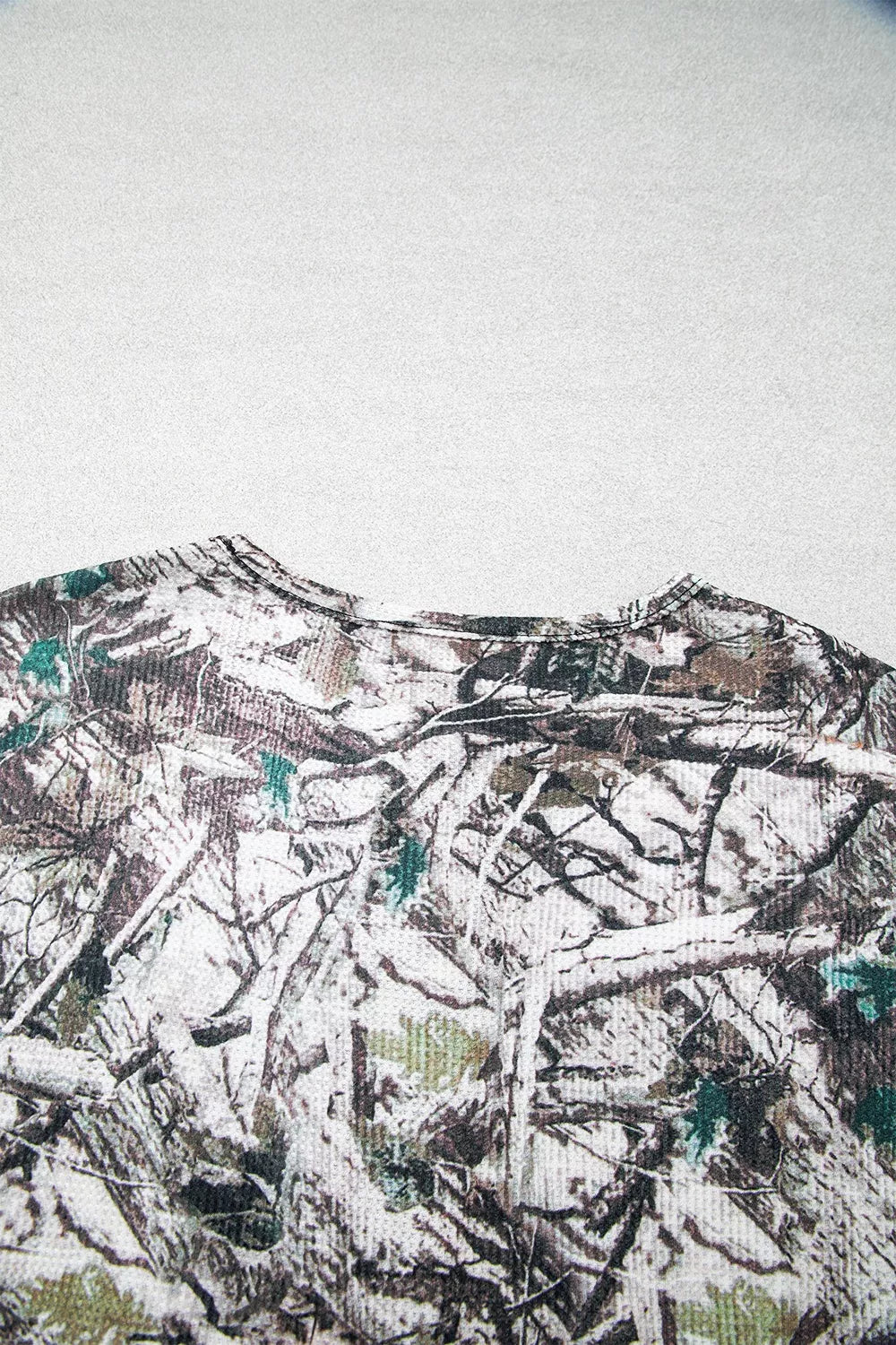 Camo Long Sleeve Top Elastic Waist Shorts Two Piece Set - photo 11