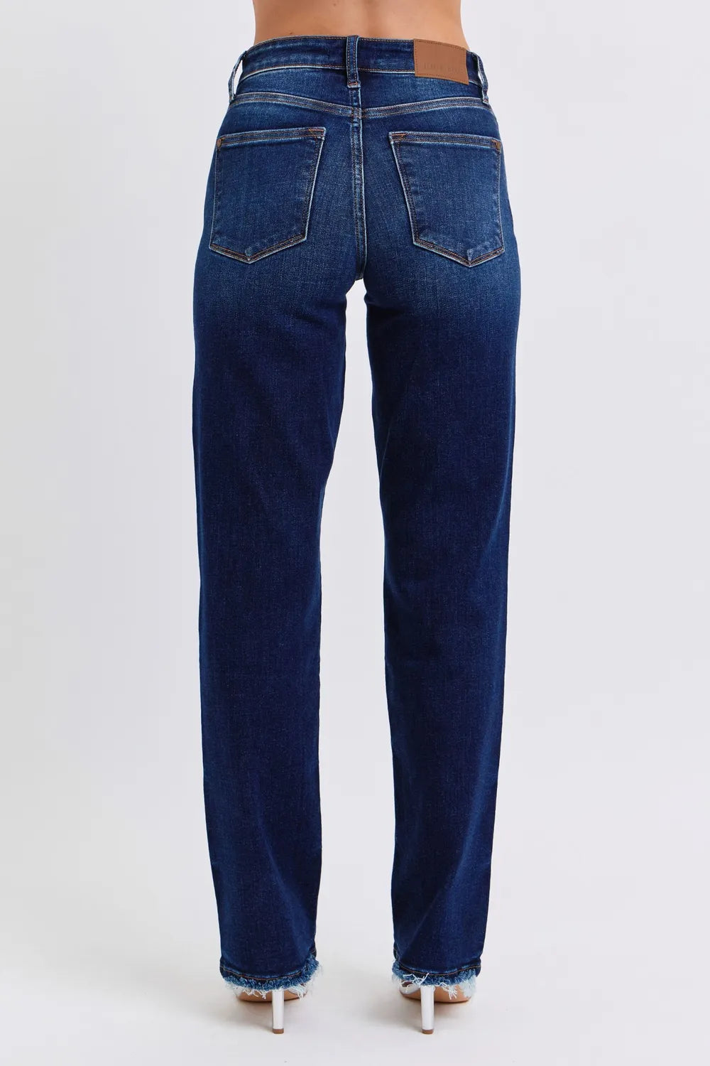 Judy Blue Full Size Raw Hem Straight Leg Jeans Secondary image