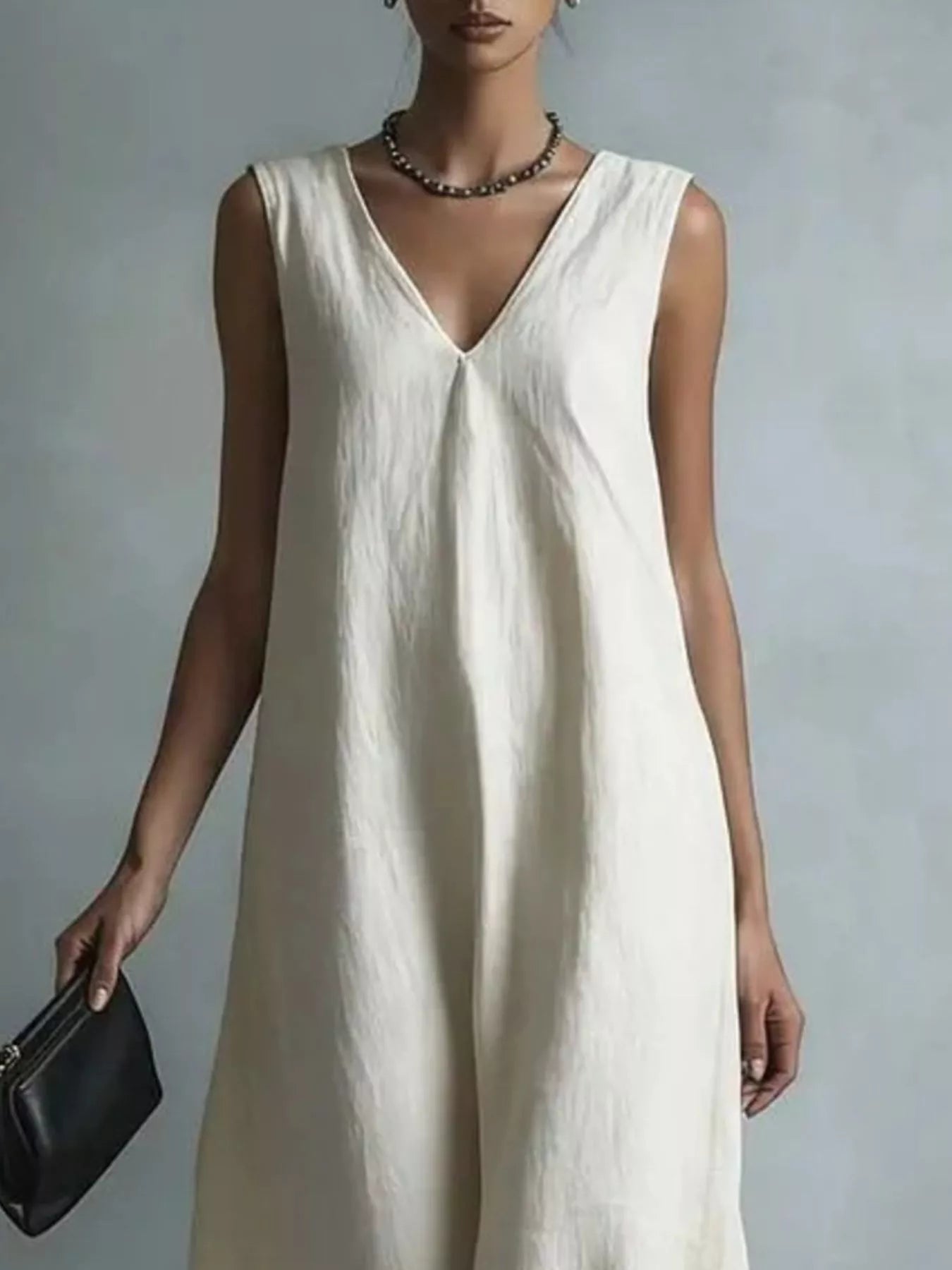 Full Size V-Neck Sleeveless Maxi Dress Plus Size Secondary image