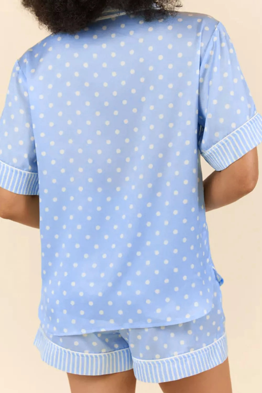 Dotted Print Soft Short Pajama Set Secondary image