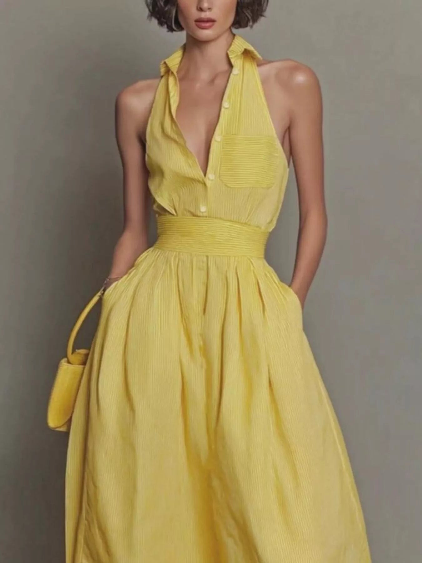 Sleeveless Maxi Dress with Pockets Secondary image