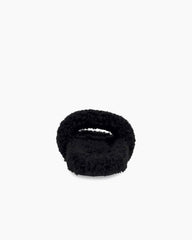 Women's Furry Slide Sandal in Black