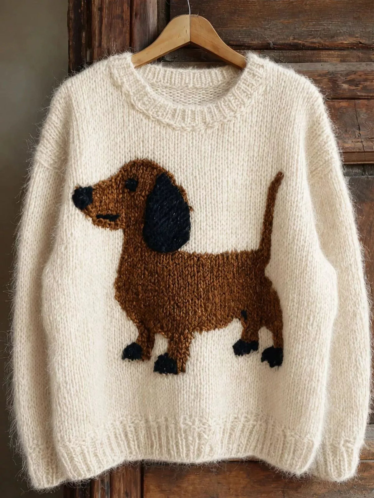 Dachshund Dropped Shoulder Sweater - photo 3