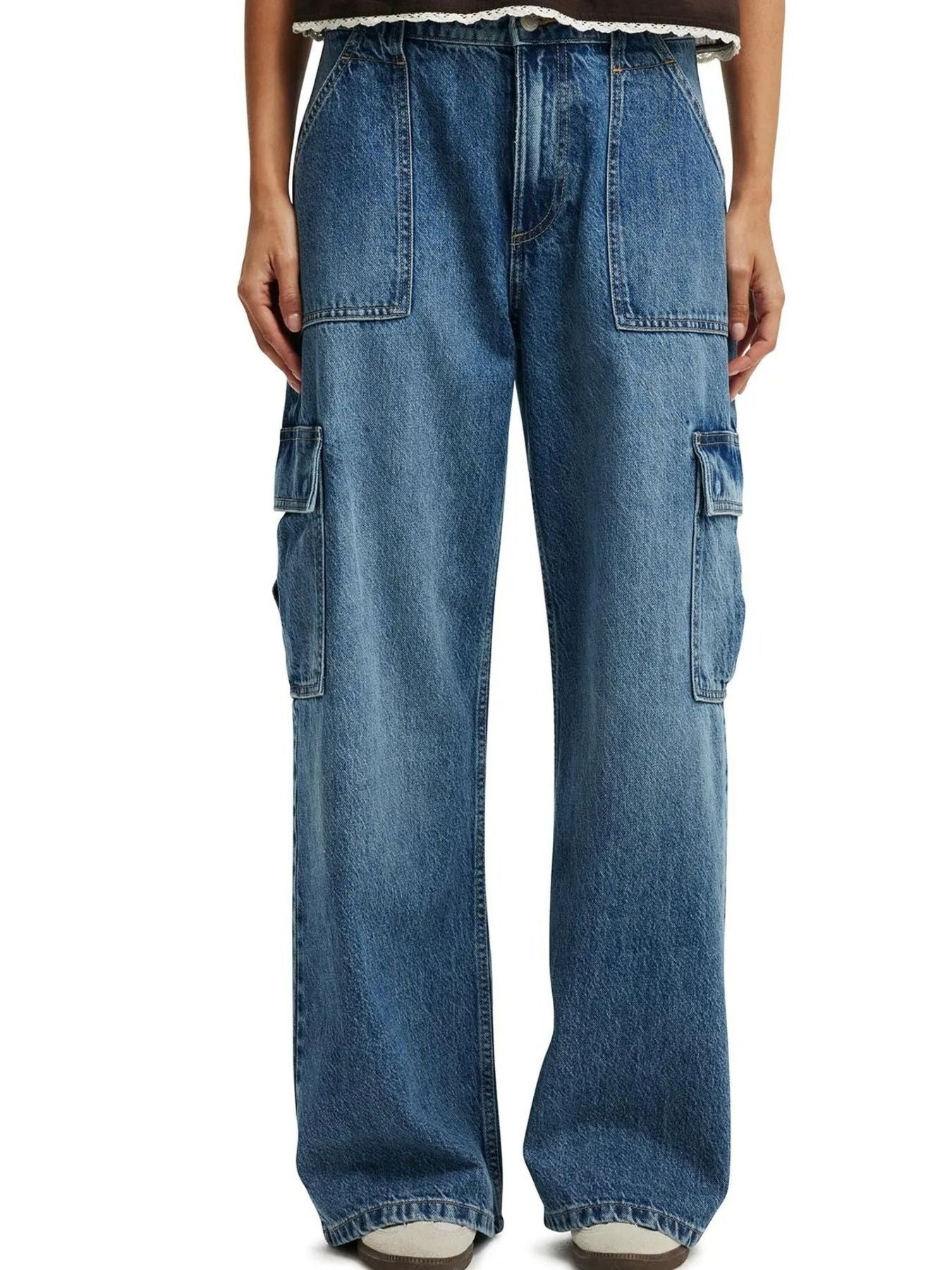 Wide Leg Cargo Jeans Secondary image