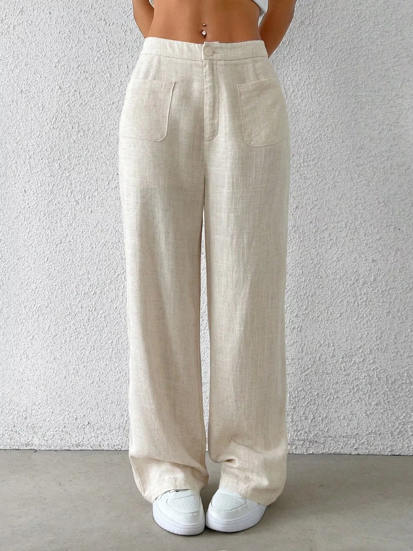 High-Waisted Wide-Leg Pants Secondary image