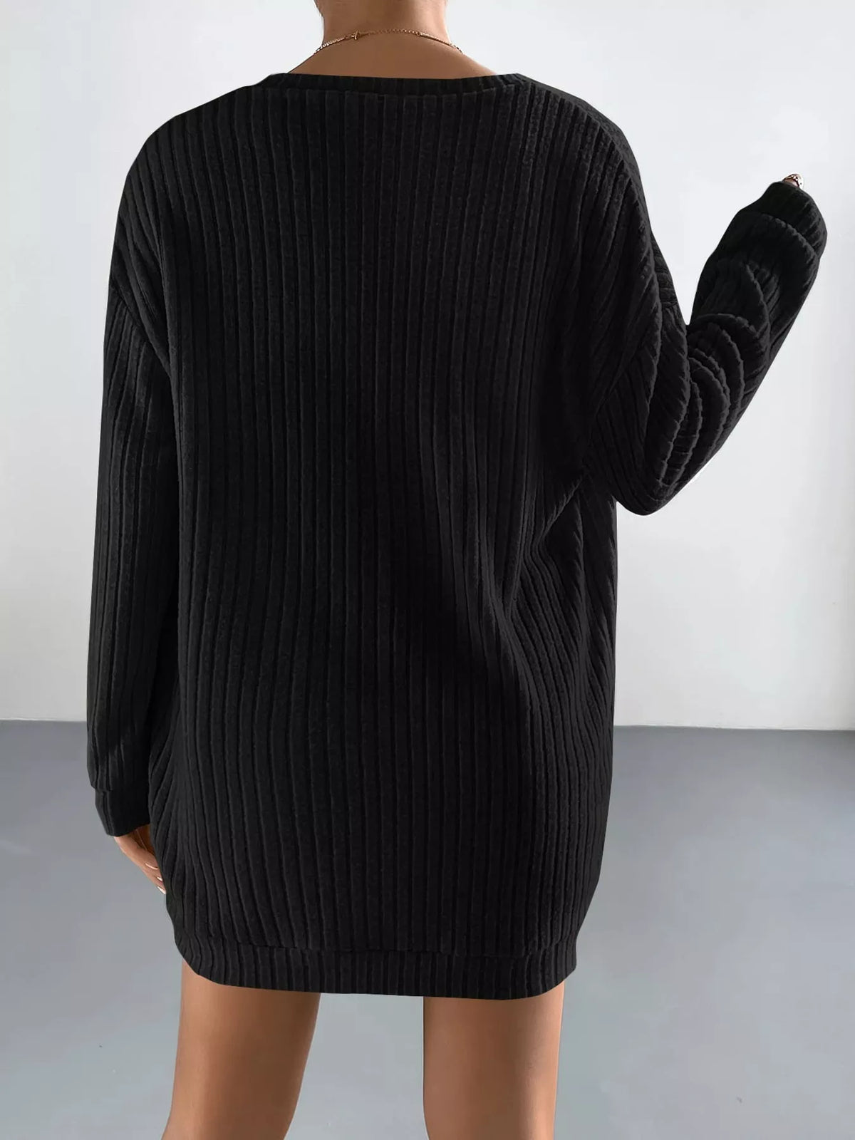 3-Piece Ribbed Knit Cardigan & Tube Top and Shorts Set - photo 8