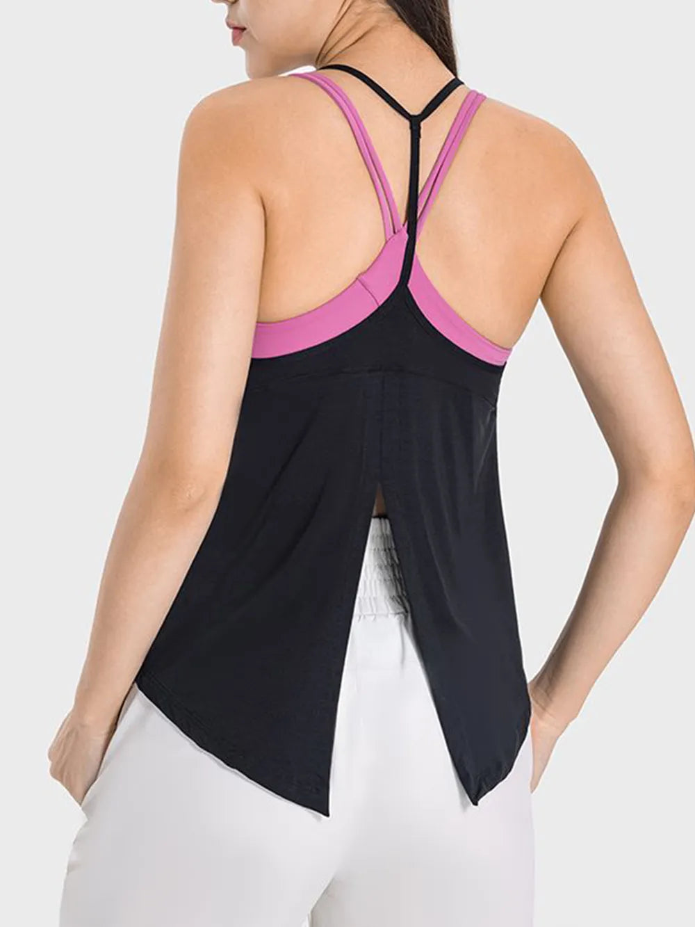 Millennia Slit Spaghetti Strap Scoop Neck Active Cami Secondary image