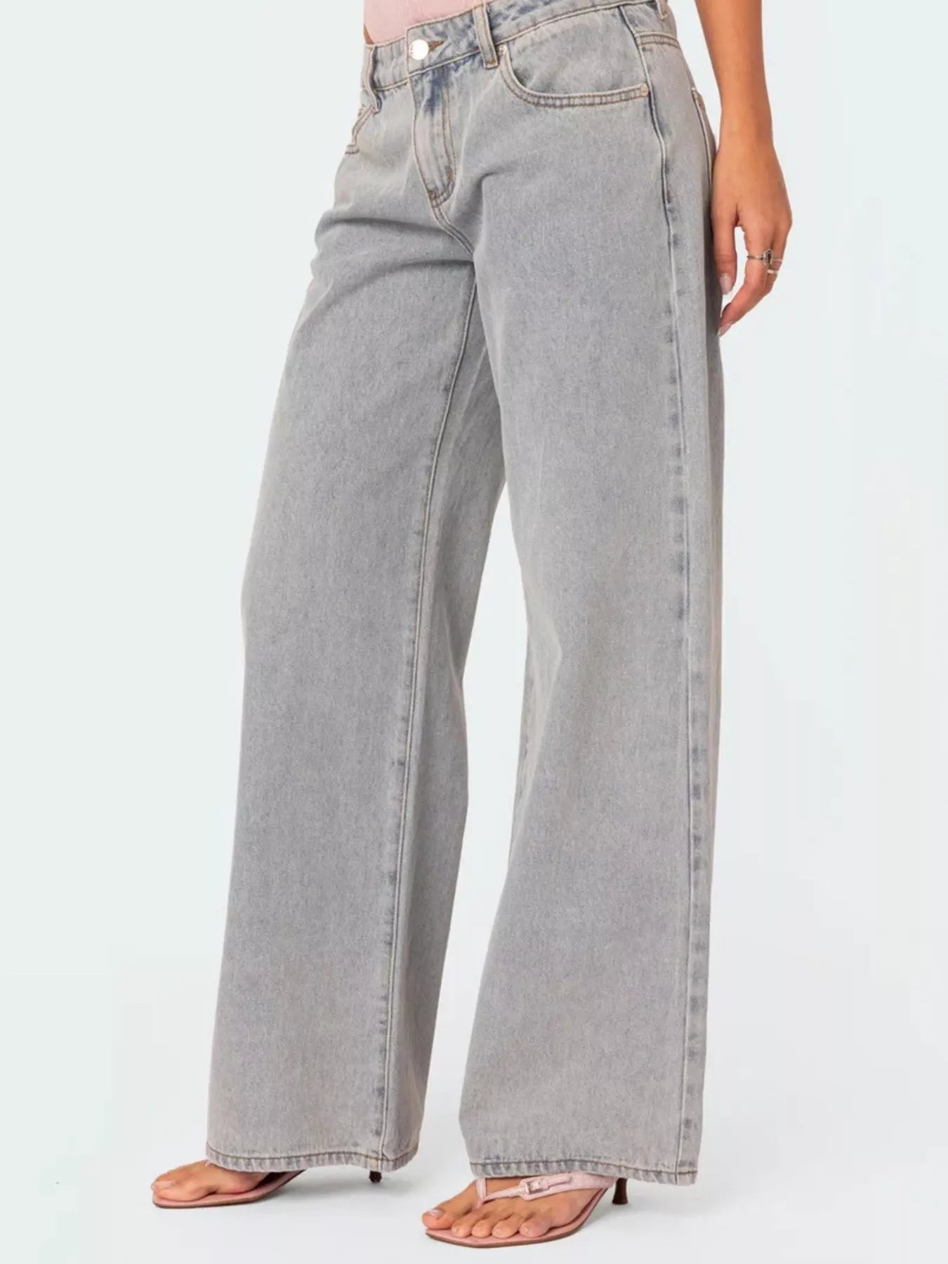 Washed Wide Leg Jeans Secondary image