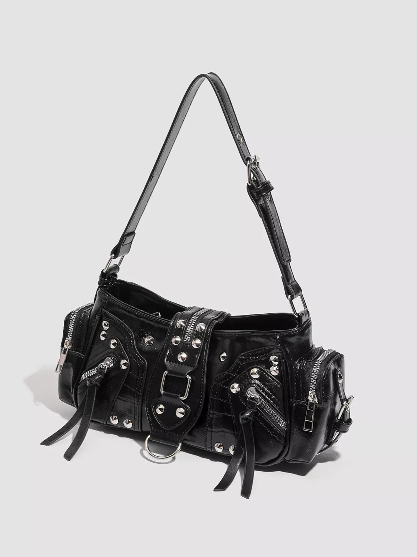 Rivet Embellished Shoulder Bag Secondary image