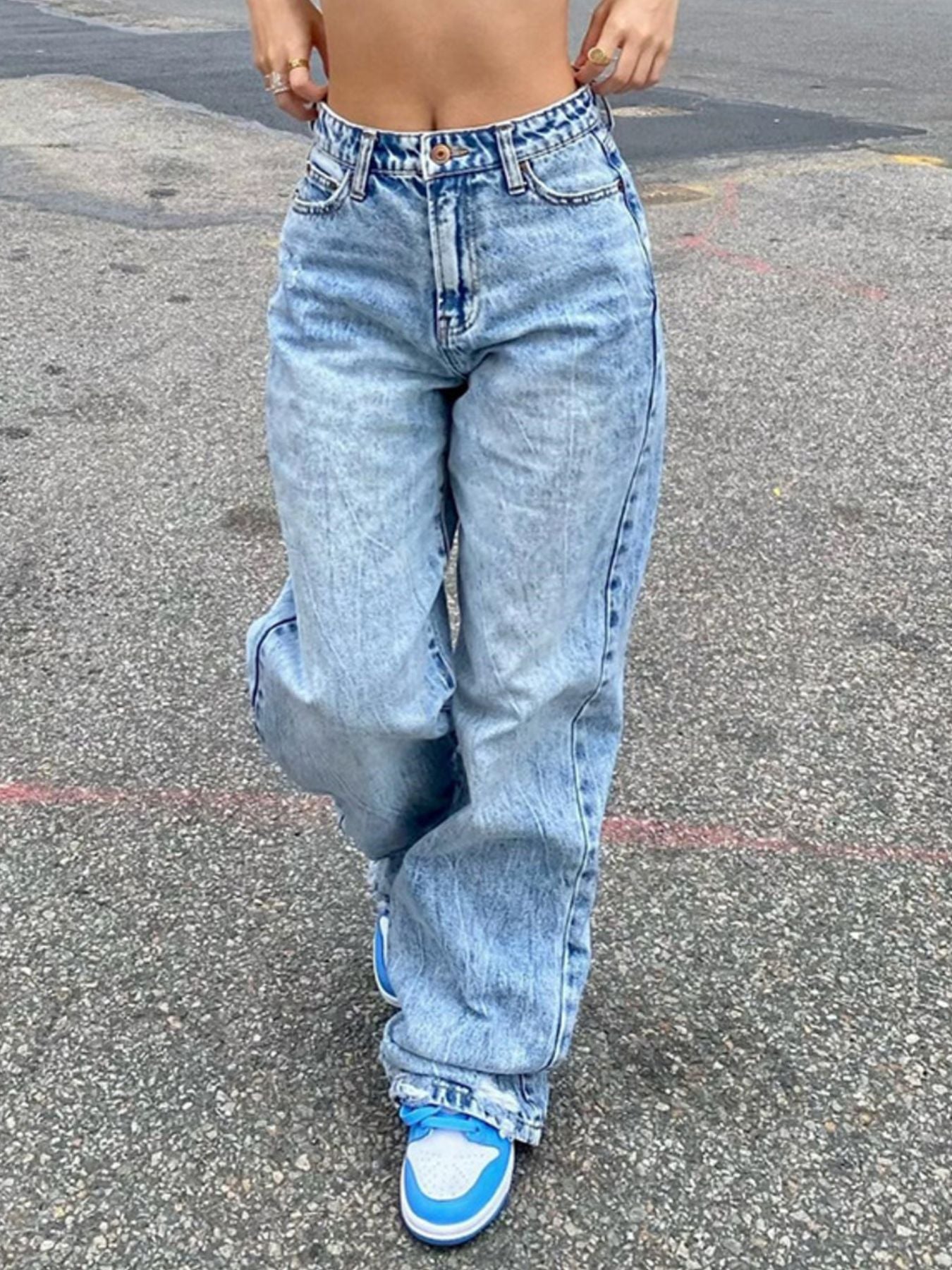 Wash Wide Leg Jeans Secondary image