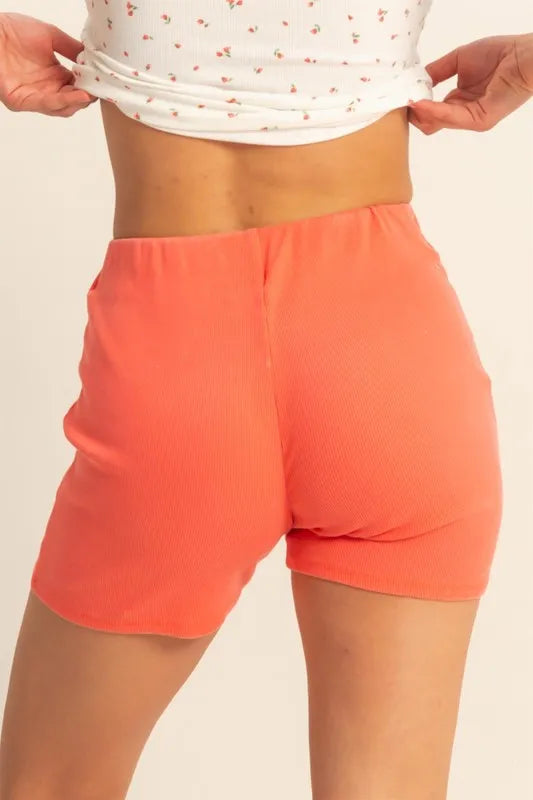HYFVE High Waist Ribbed Fitted Biker Shorts Secondary image