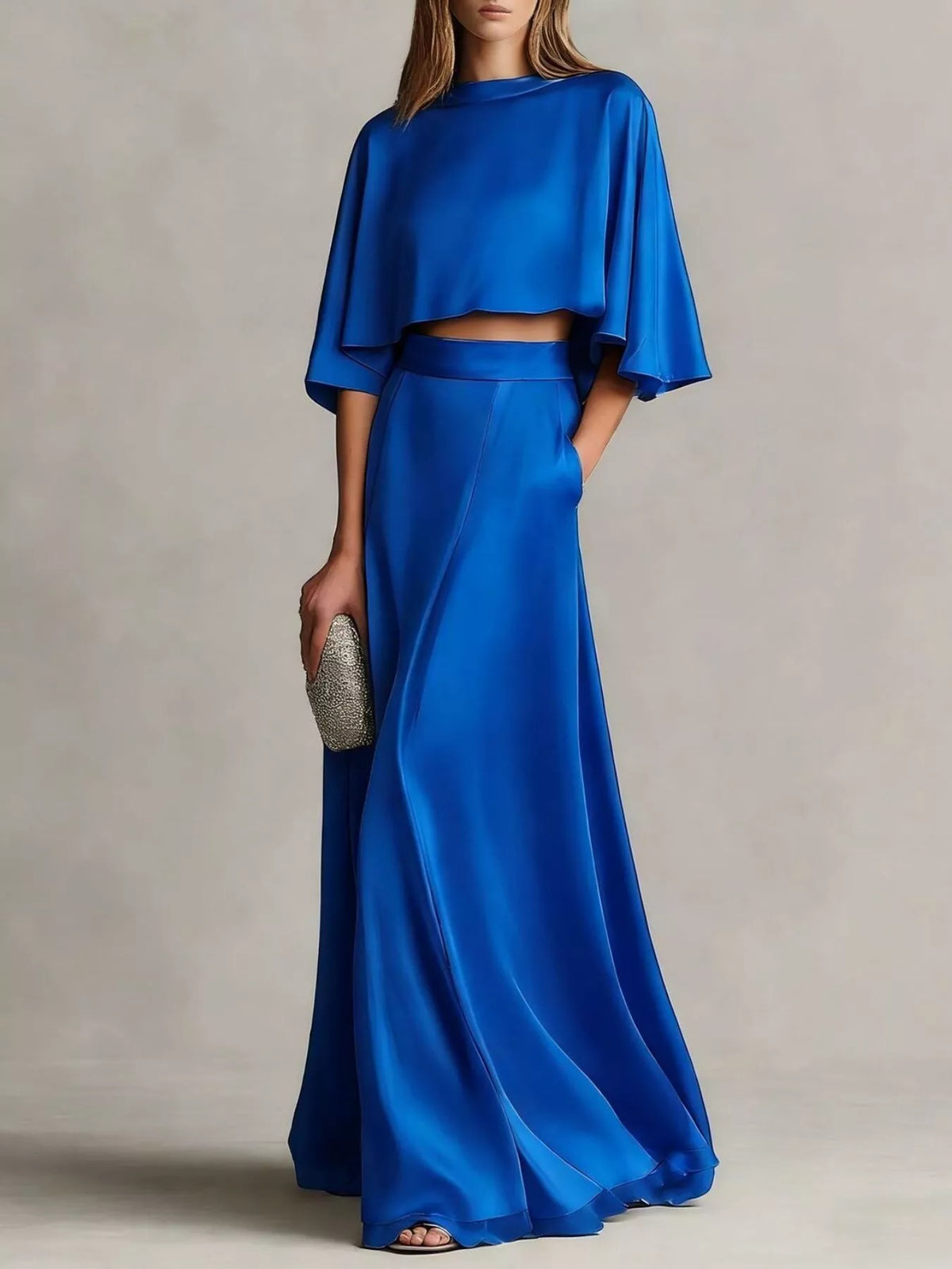 Full Size Satin Crop Top and Maxi Skirt Two-Piece Set Plus Size - photo 10