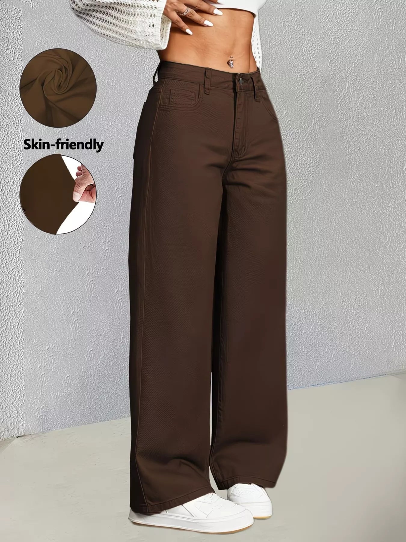 High-Waisted Wide-Leg Jeans Secondary image