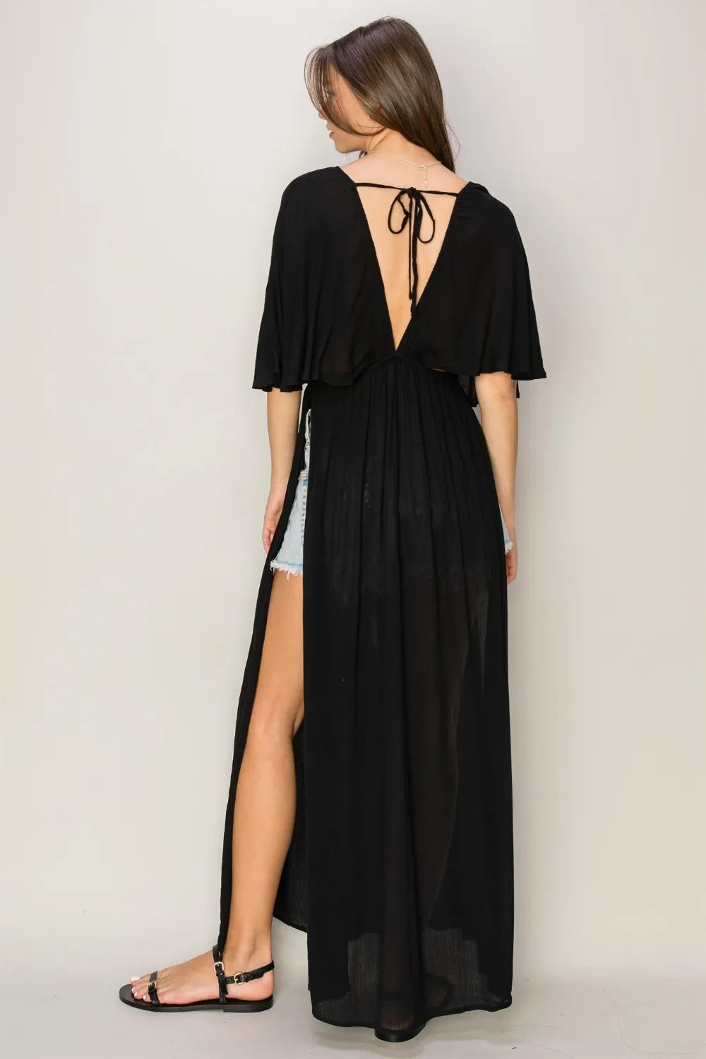 HYFVE Tie Back Maxi Split Cover Up Dress Secondary image