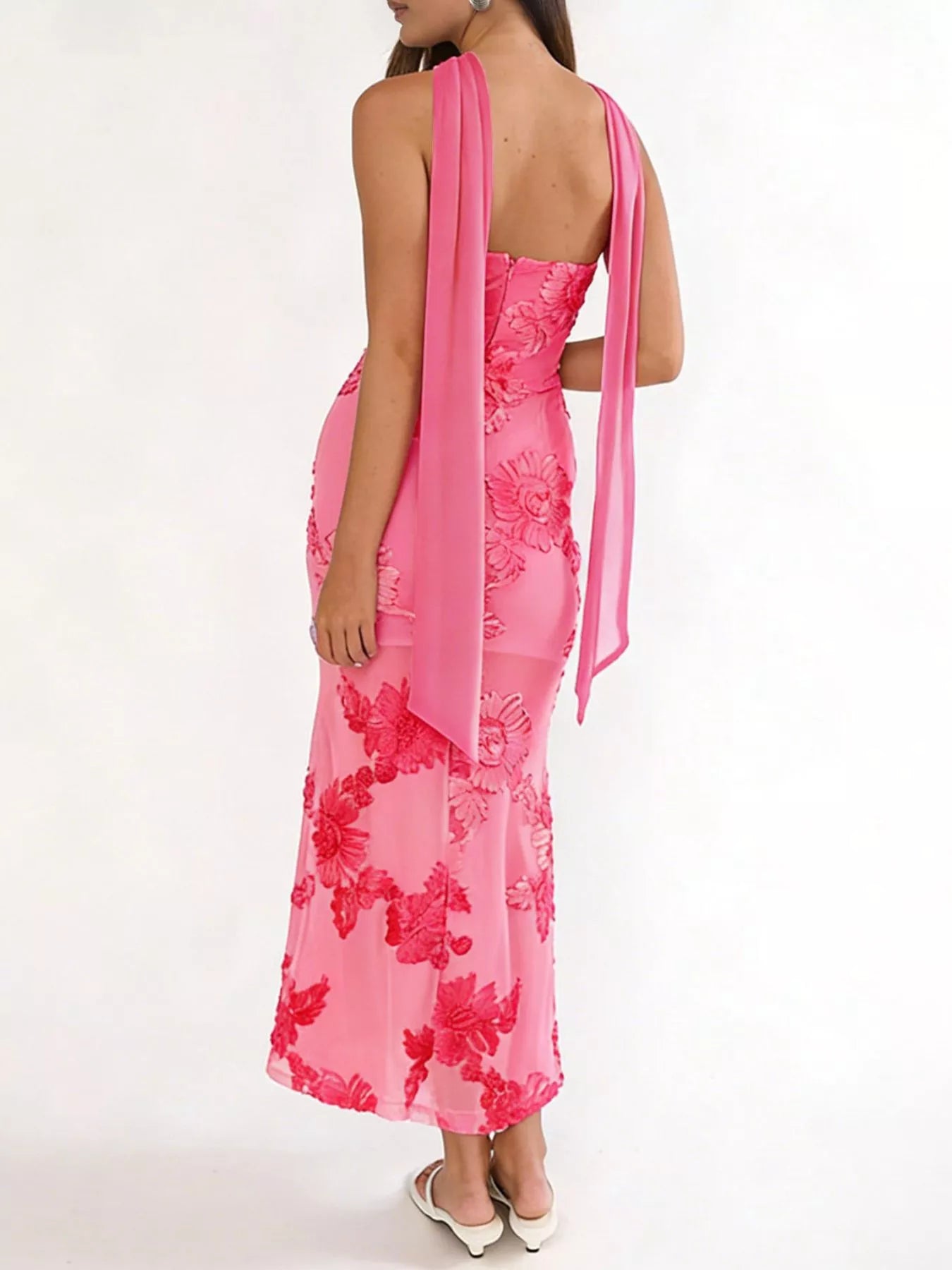Floral Tube Dress with Scarf Secondary image