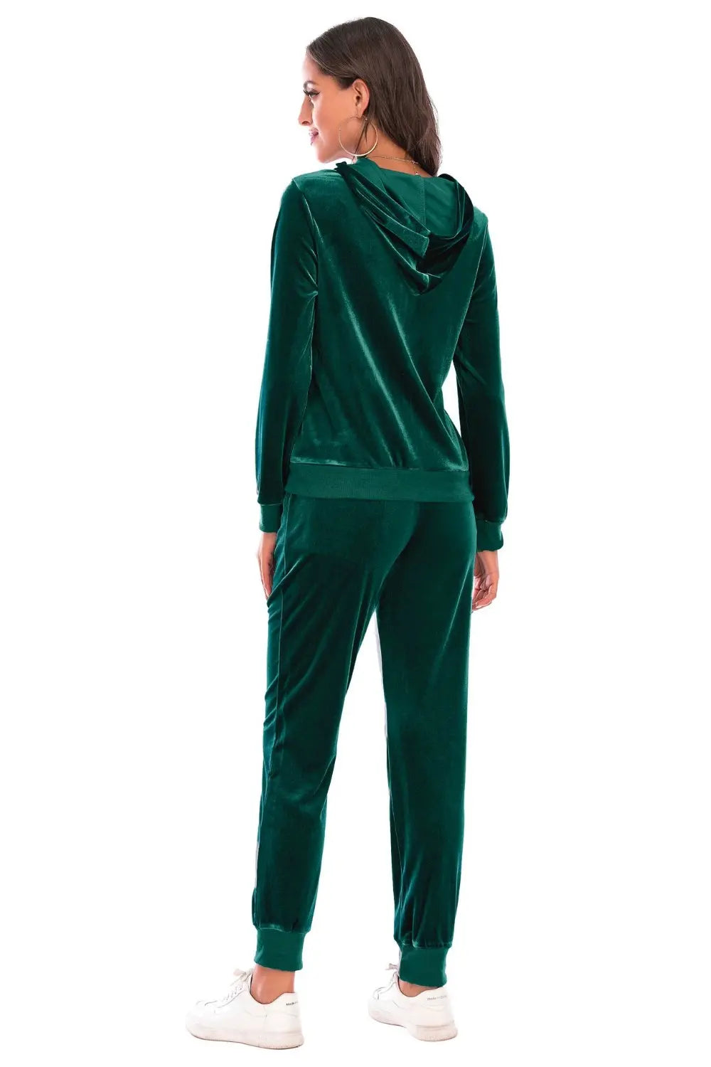 Zip-Up Hooded Jacket and Pants Set Secondary image