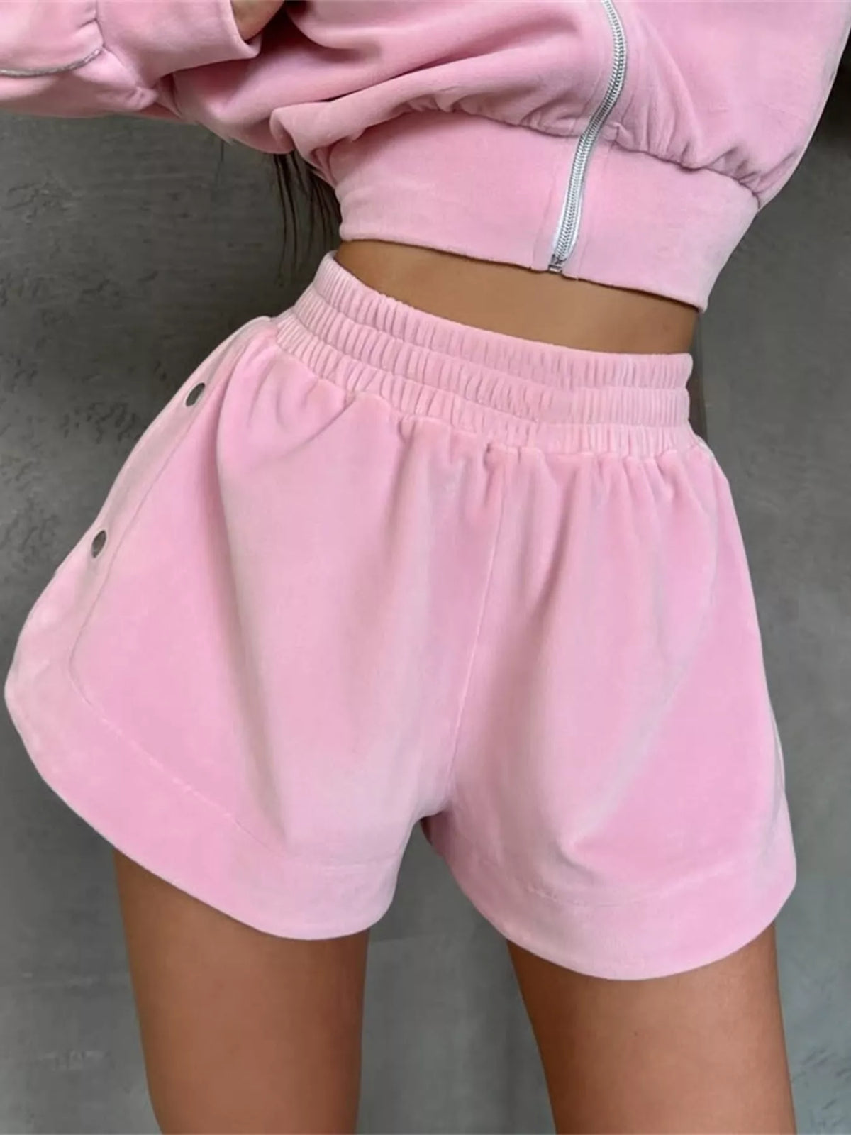 Zip-Up Outerwear and Shorts Set - photo 15