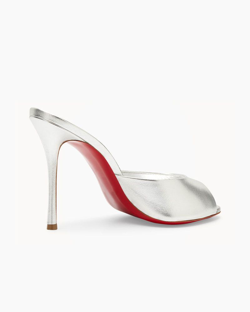 Metallic Red Sole Slide High-heel Sandals