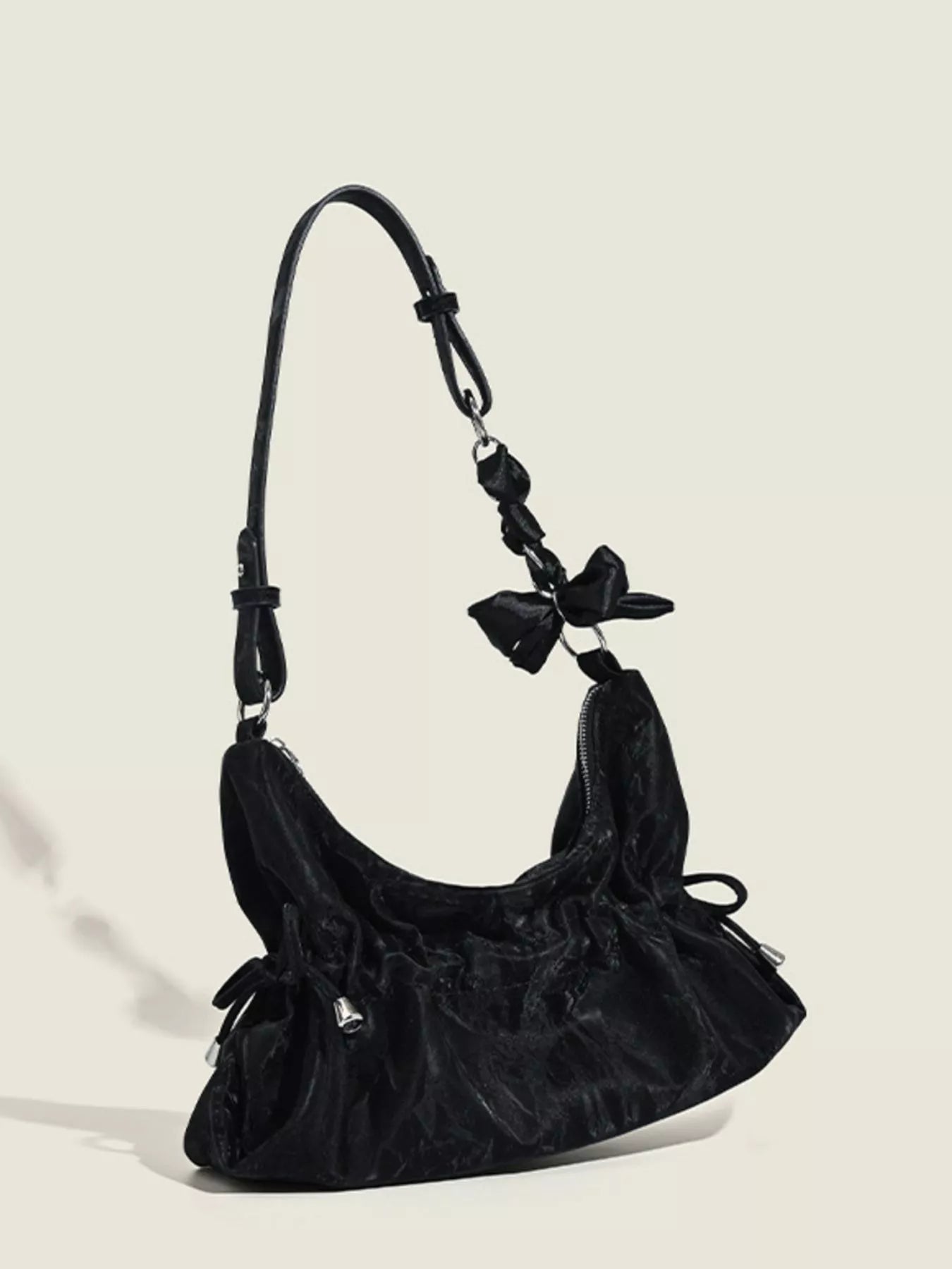 Ruched Bow Shoulder Bag Secondary image