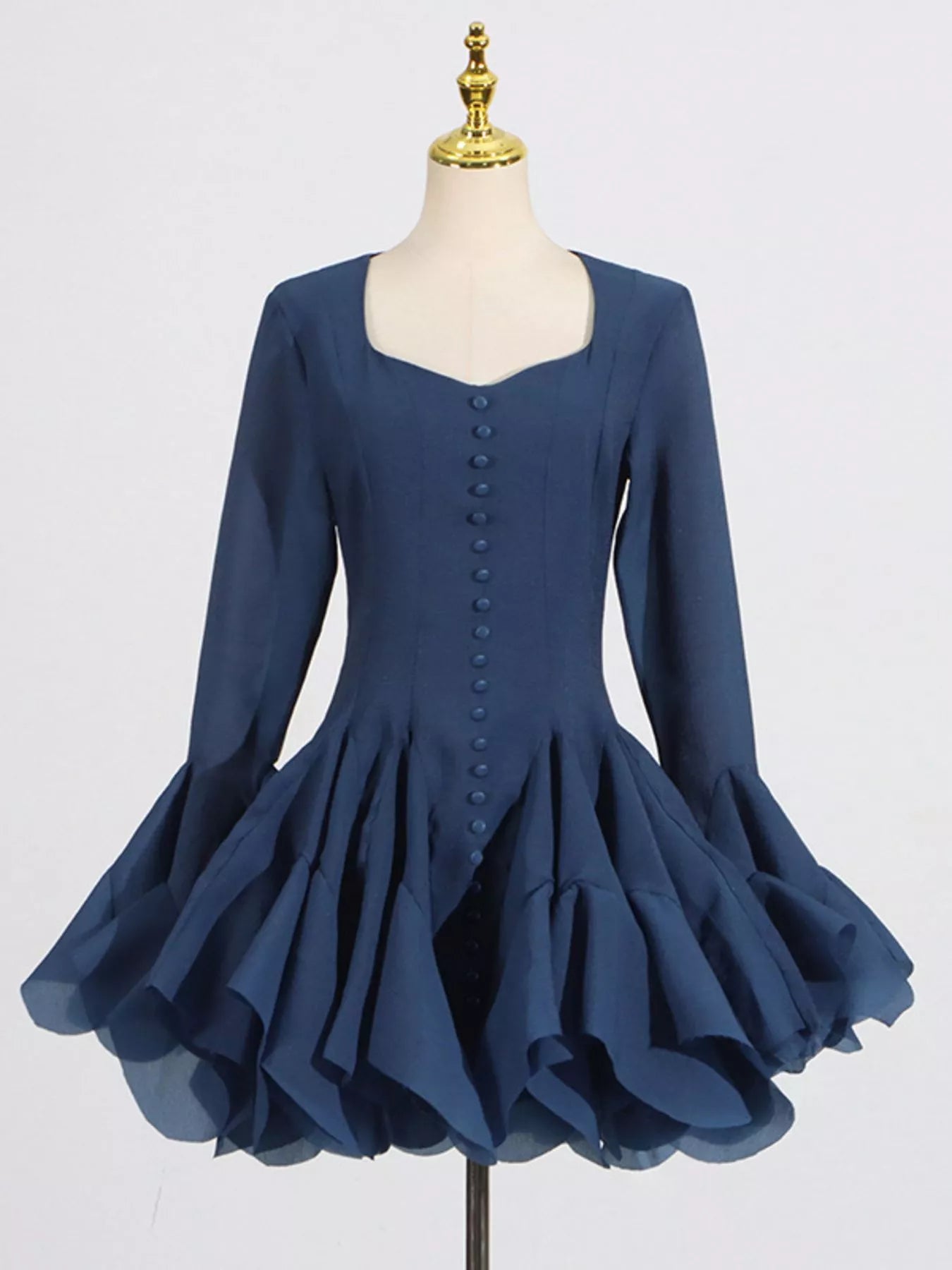 Ruffled Flare Sleeve Mini Dress Secondary image