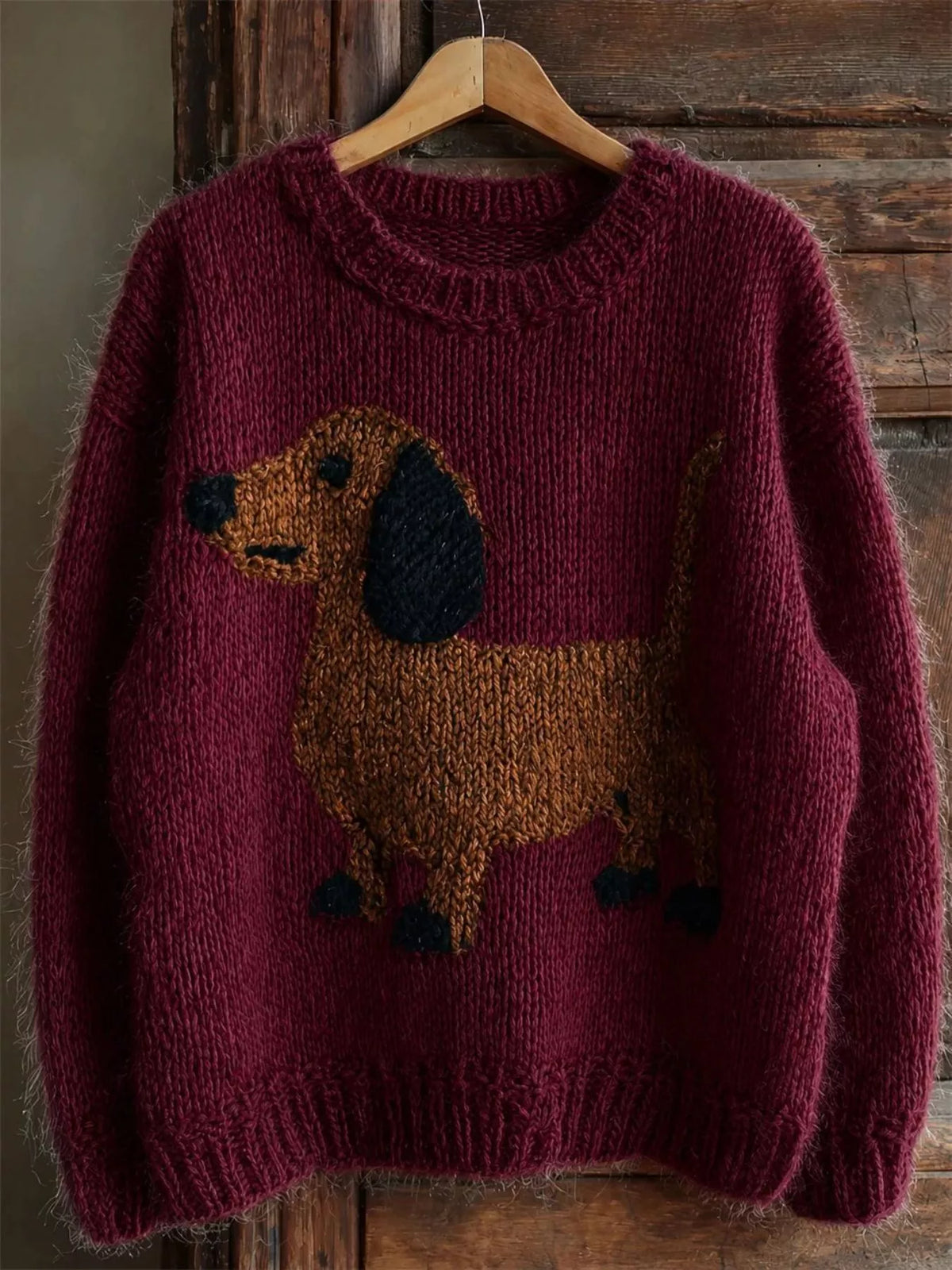 Dachshund Dropped Shoulder Sweater - photo 5