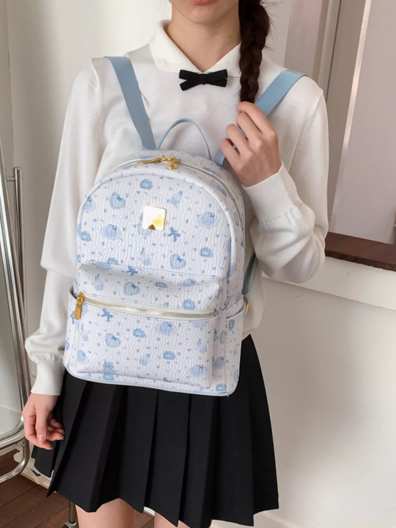 Patterned Lightweight Backpack Bag Secondary image