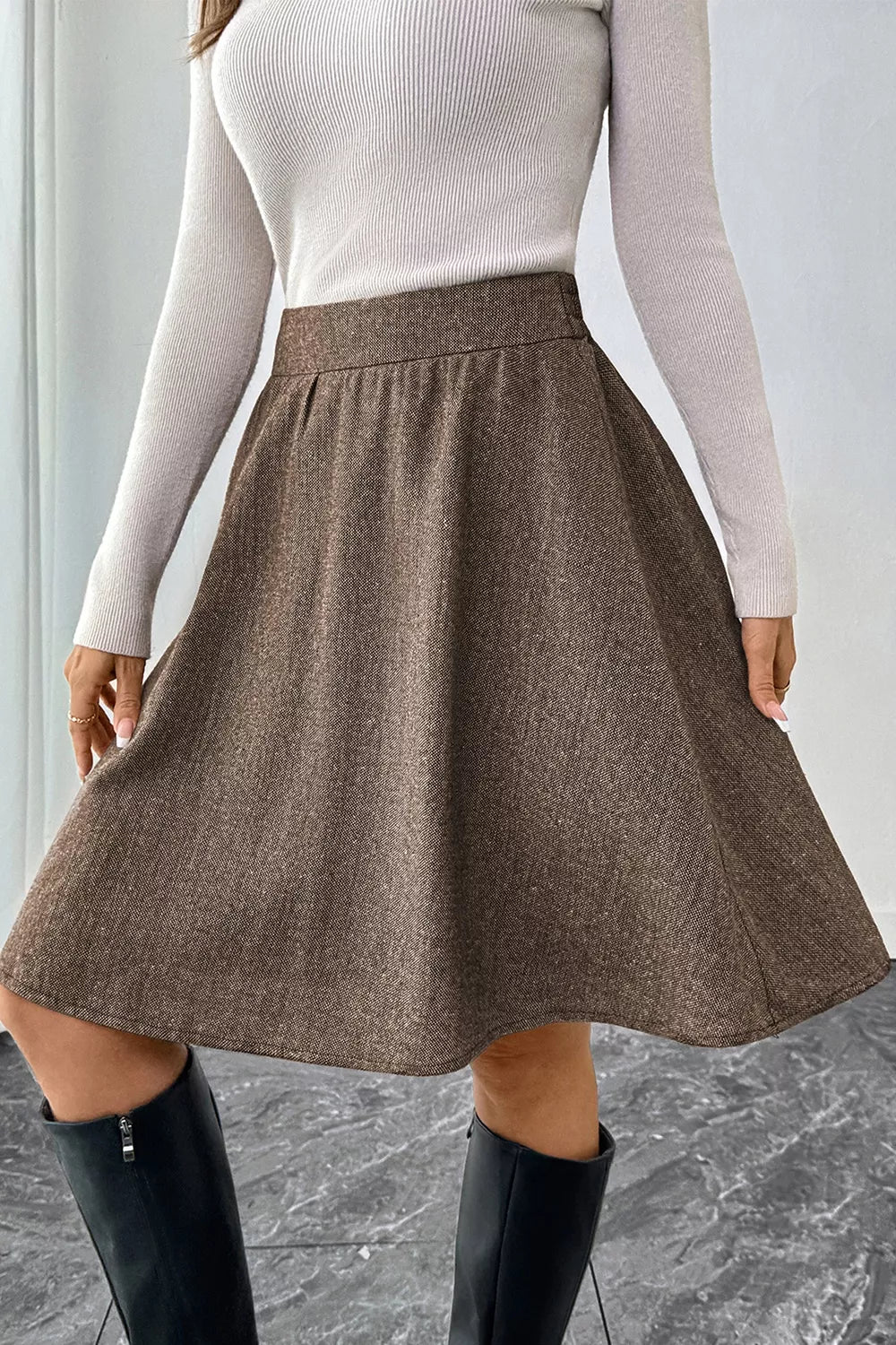 A-Line Textured Skirt Secondary image