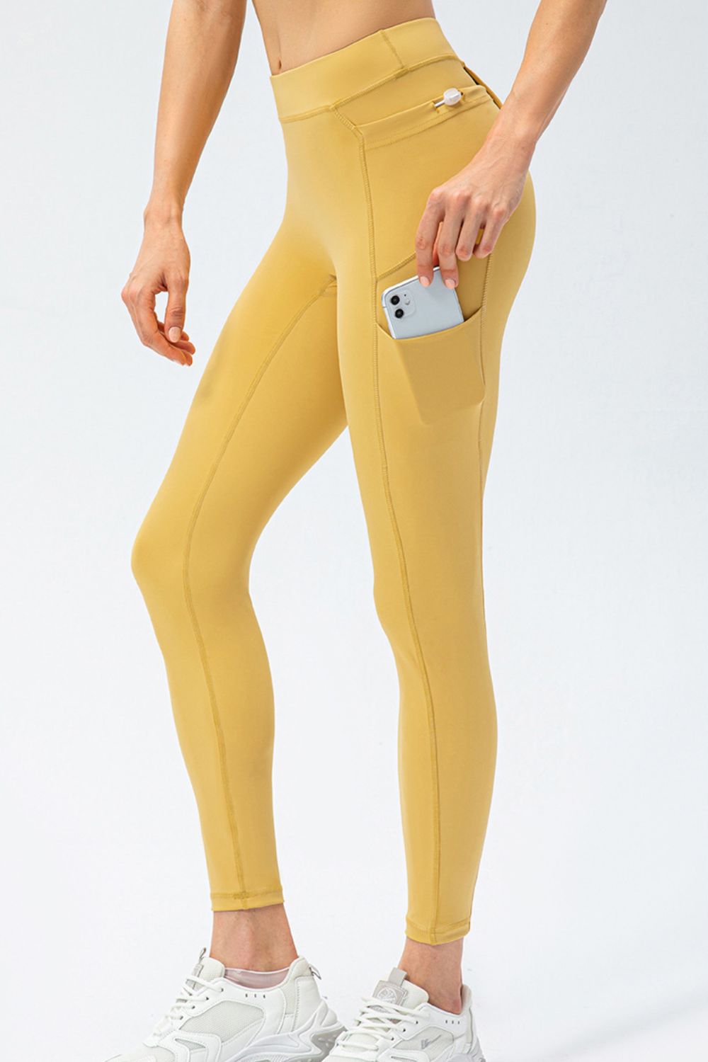 Full Size Slim Fit High Waist Long Sports Pants with Pockets Secondary image