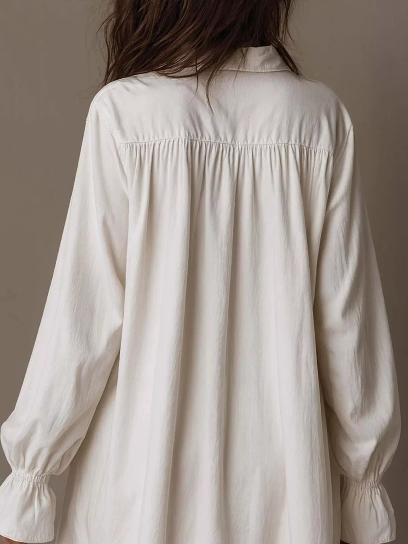 Embroidered High-Low Shirt Dress Secondary image