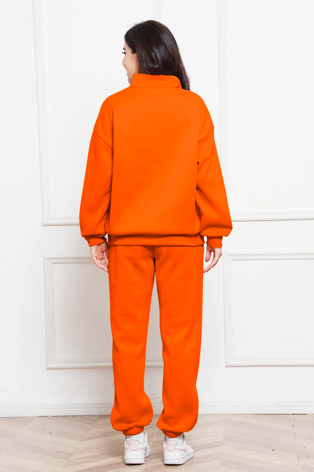 Half Zip Long Sleeve Sweatshirt and Pants Set Secondary image