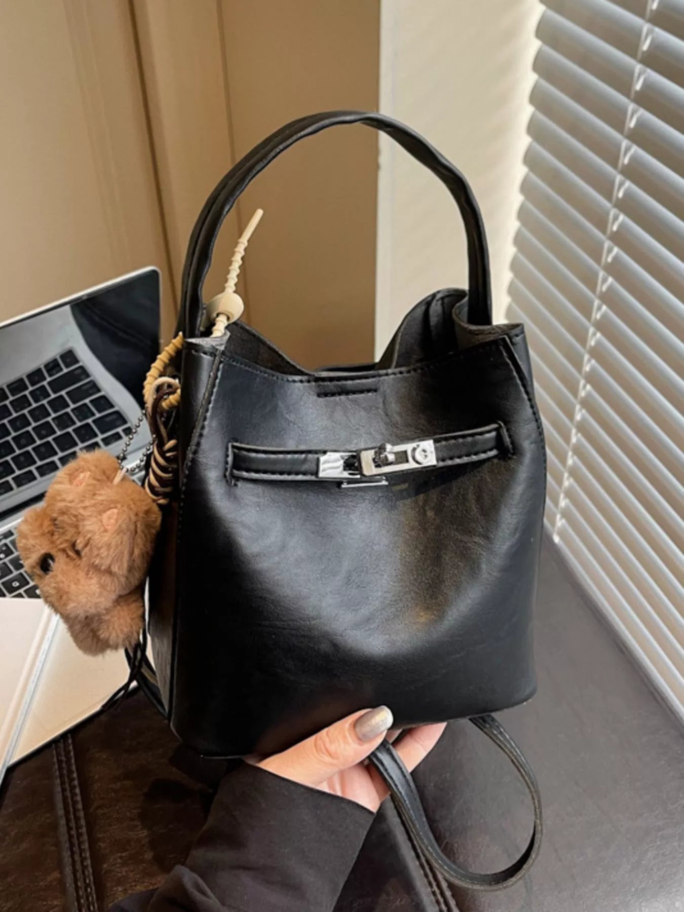 Buckle Leather Crossbody Bag Secondary image