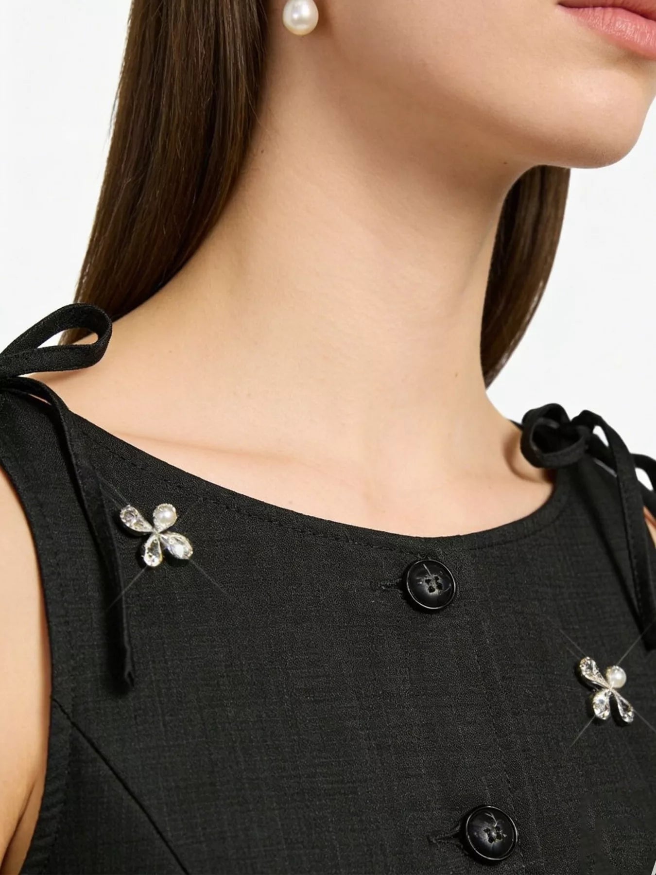 Button-Down Embellished Vest Secondary image
