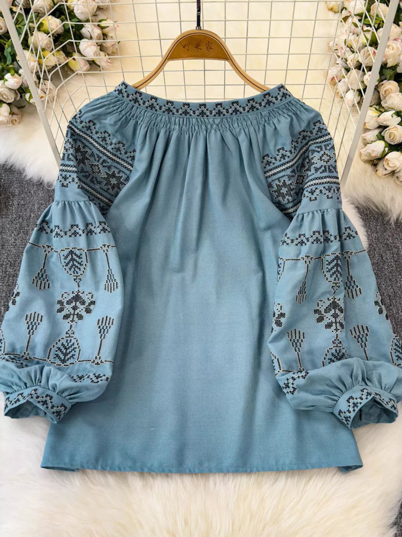 Tie Neck Long Sleeve Blouse Secondary image
