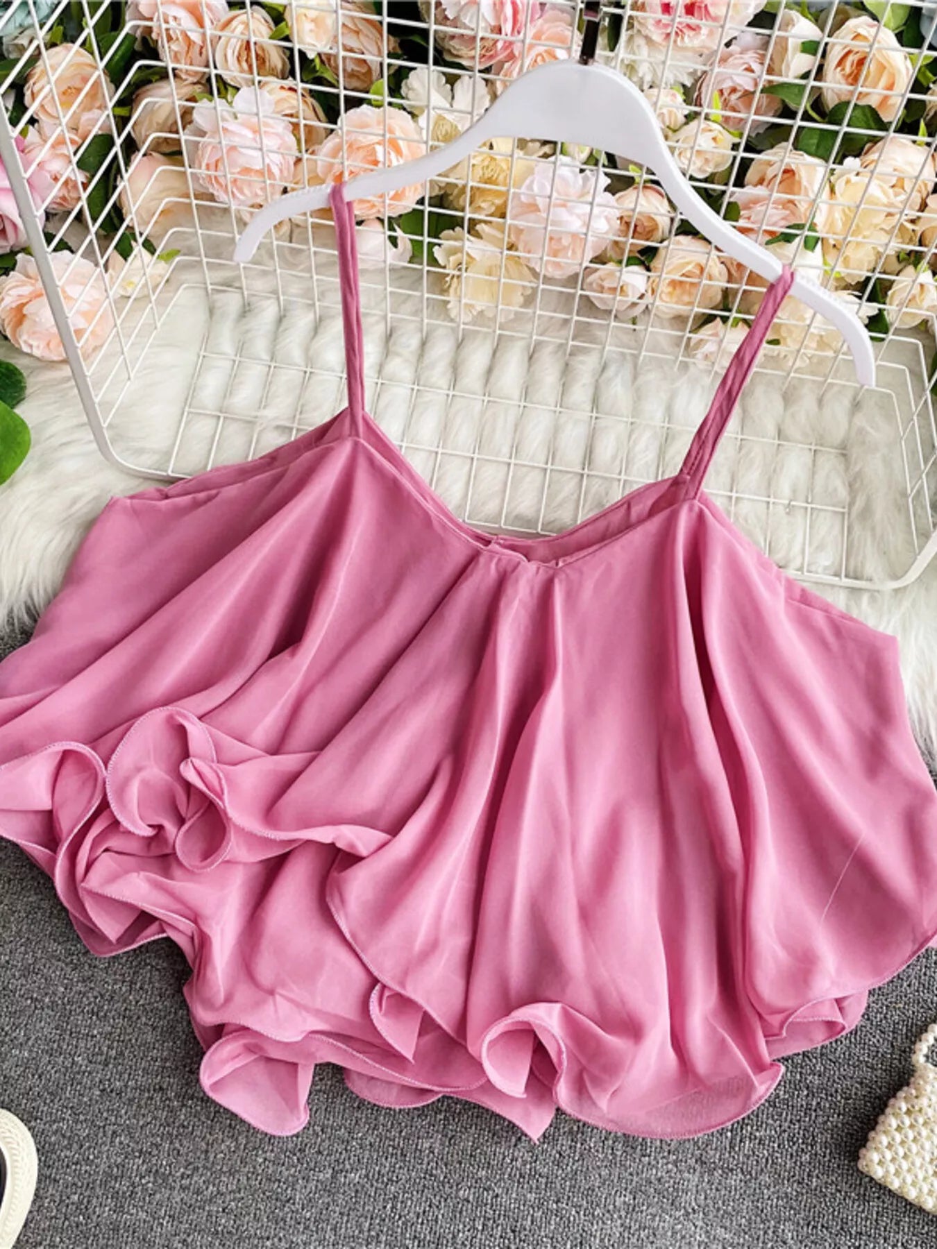 Ruffled Flowy Cami Secondary image
