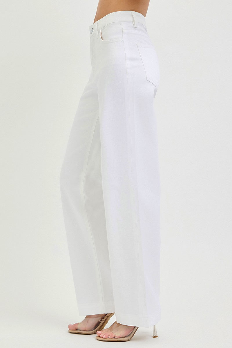 RISEN Full Size High Rise Wide Baggy Pants Plus Size Secondary image