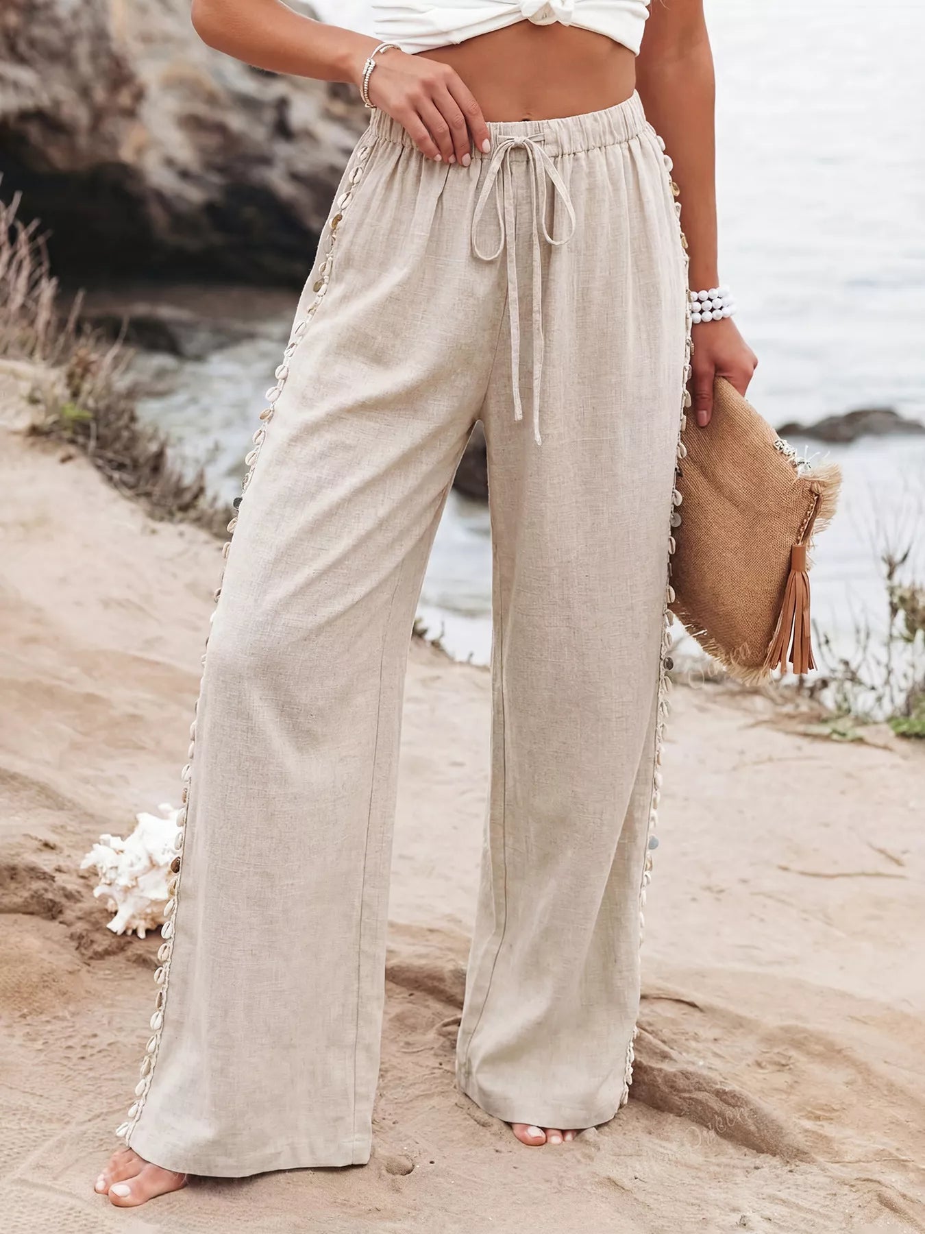 Drawstring Wide Leg Pants Secondary image