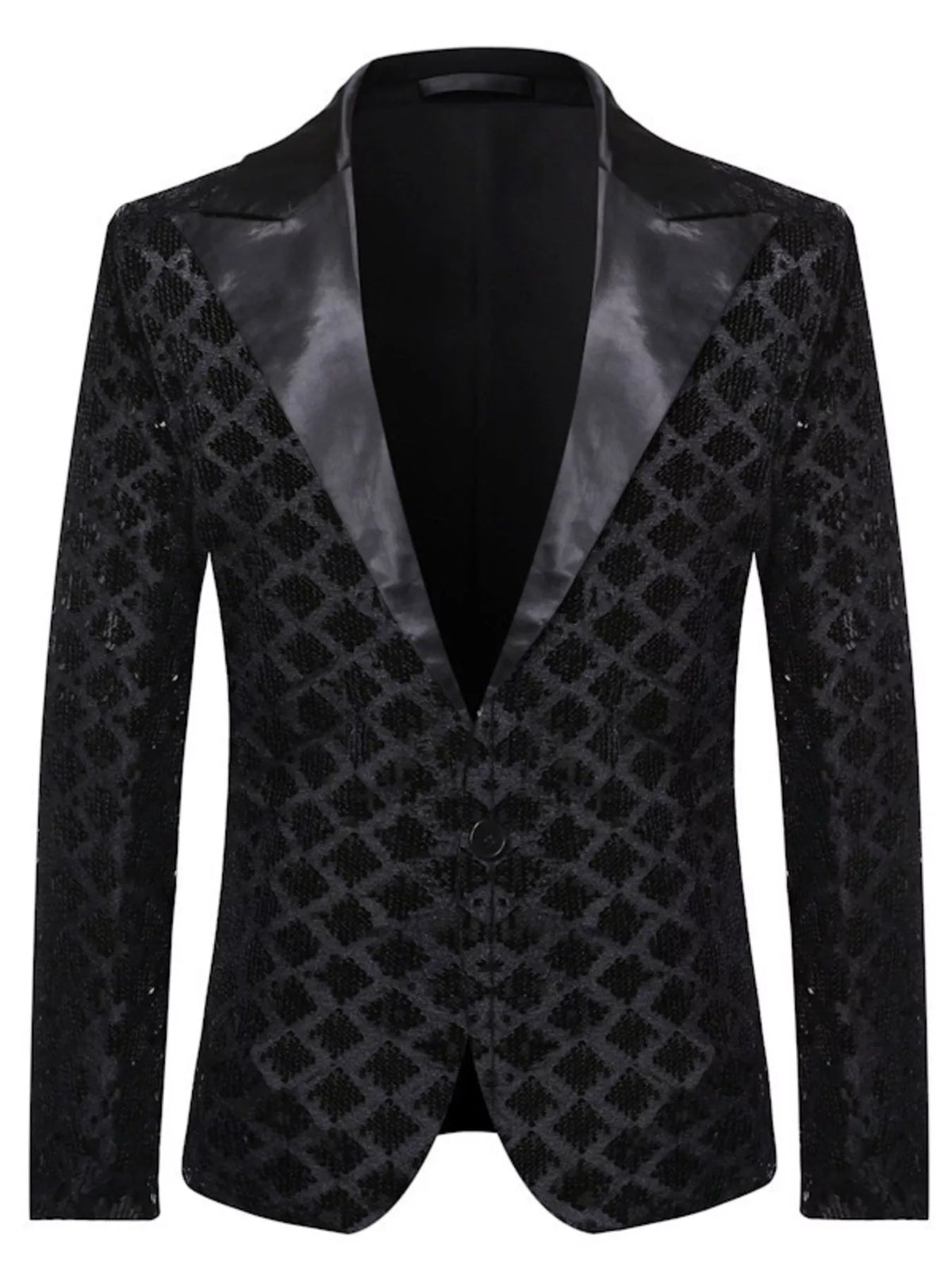 Men's Sequin One Button Blazer - photo 5