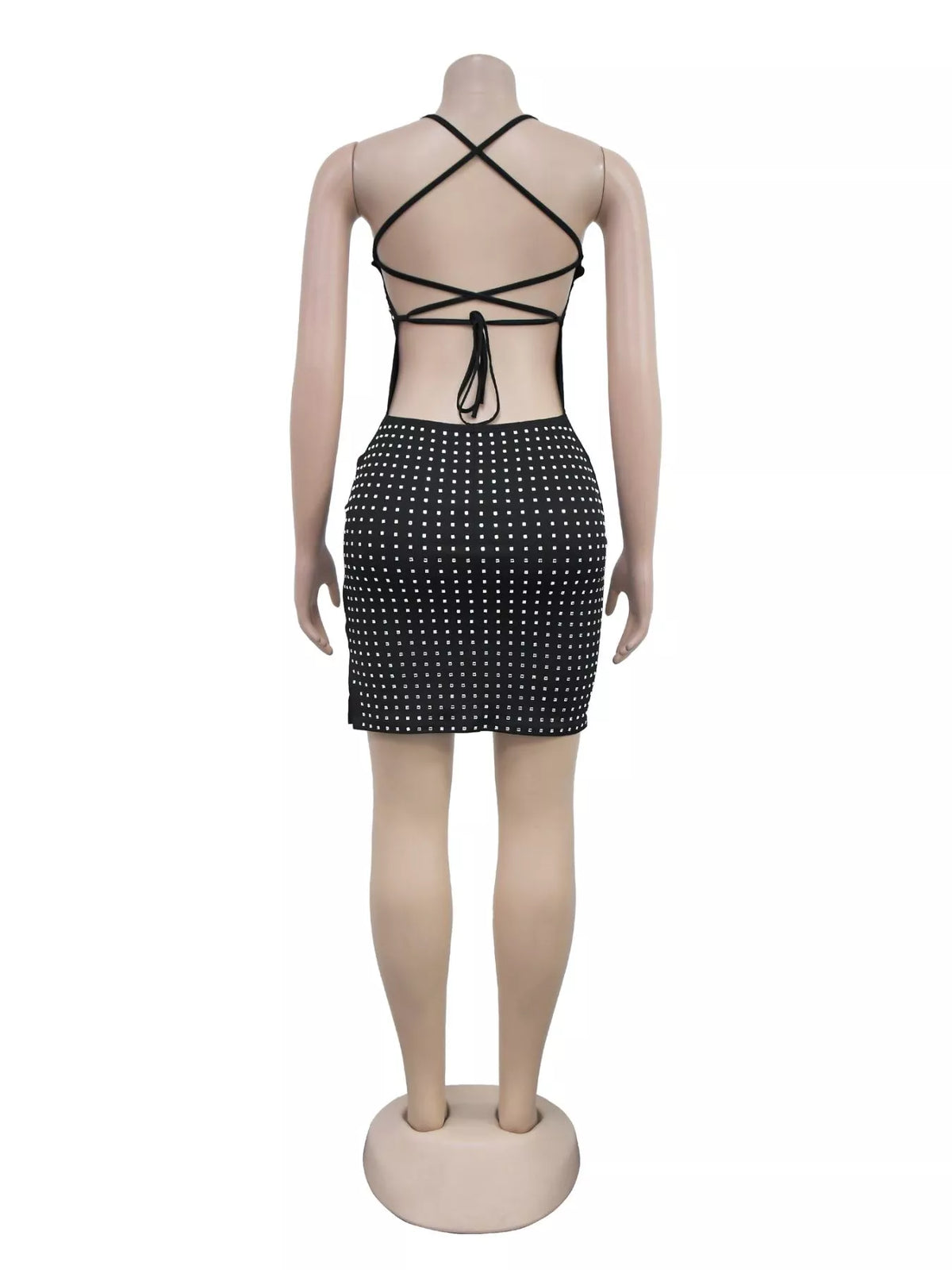 Rhinestone Embellished Bodycon Mini Dress - photo 5