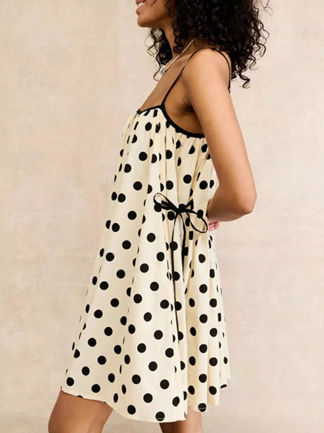 Polka Dot Spaghetti Strap Mini Dress Secondary image