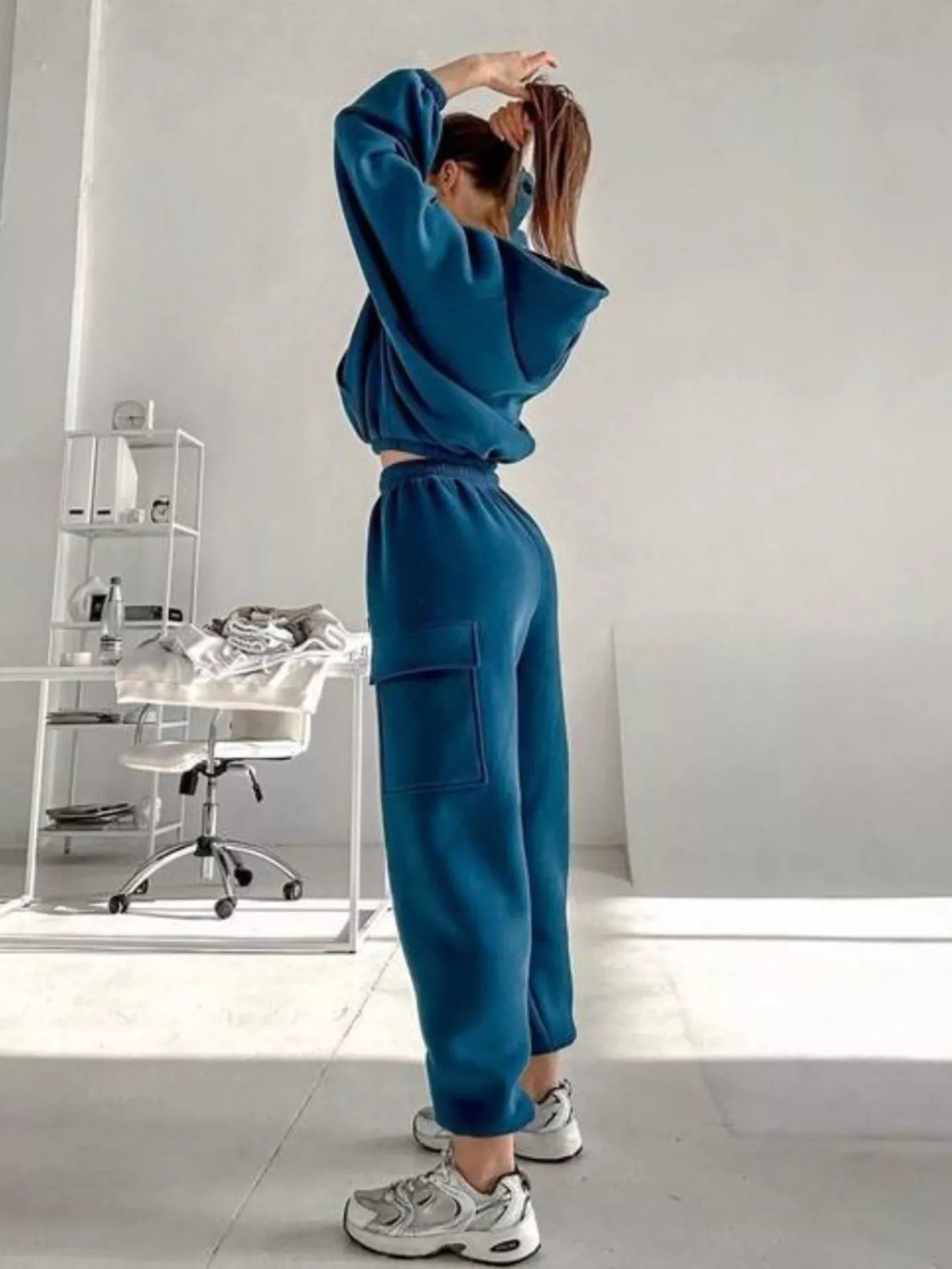 Kangaroo Pocket Hoodie and Joggers Set Secondary image