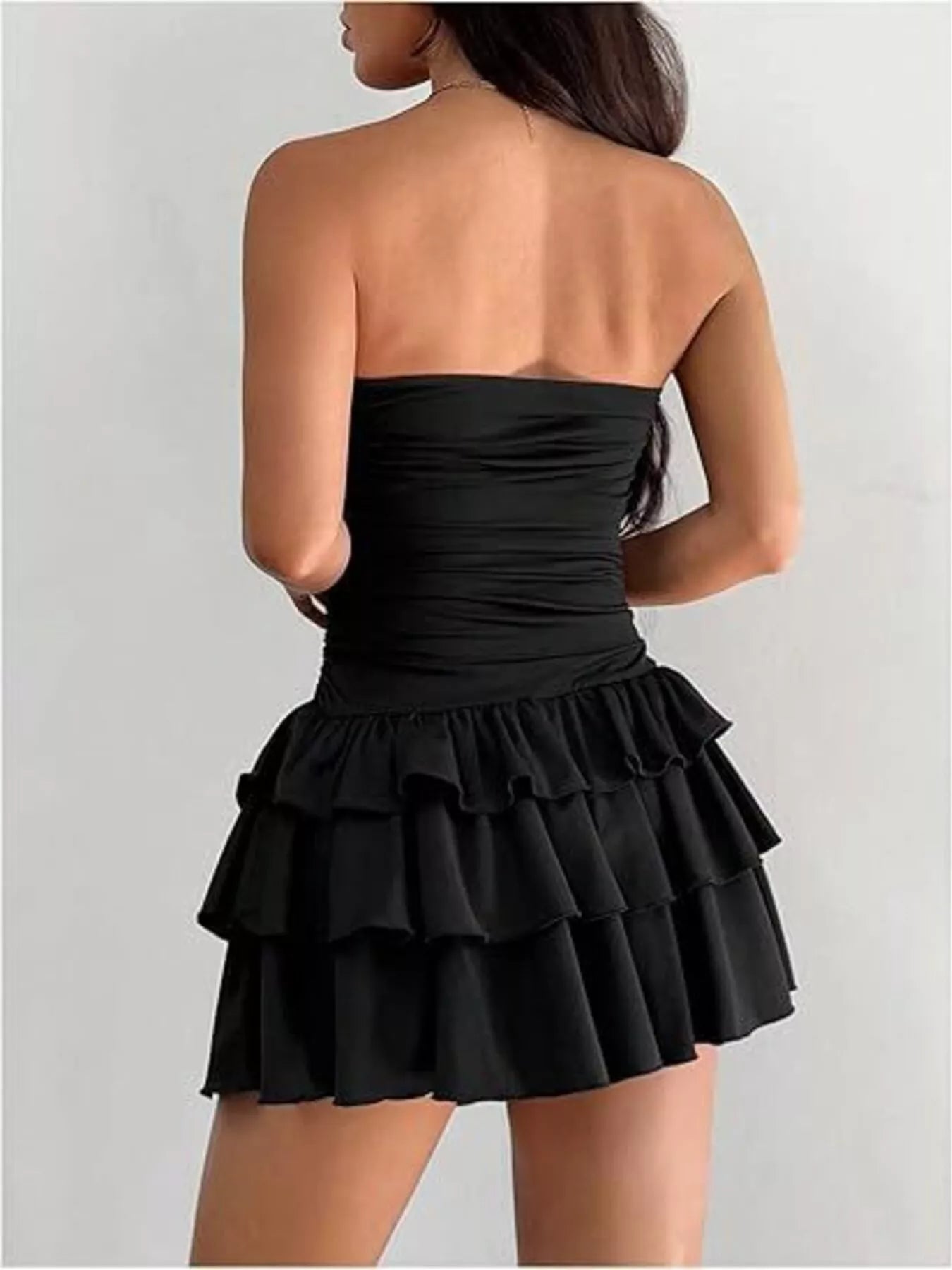 Tube Layered Ruffle Mini Dress Secondary image